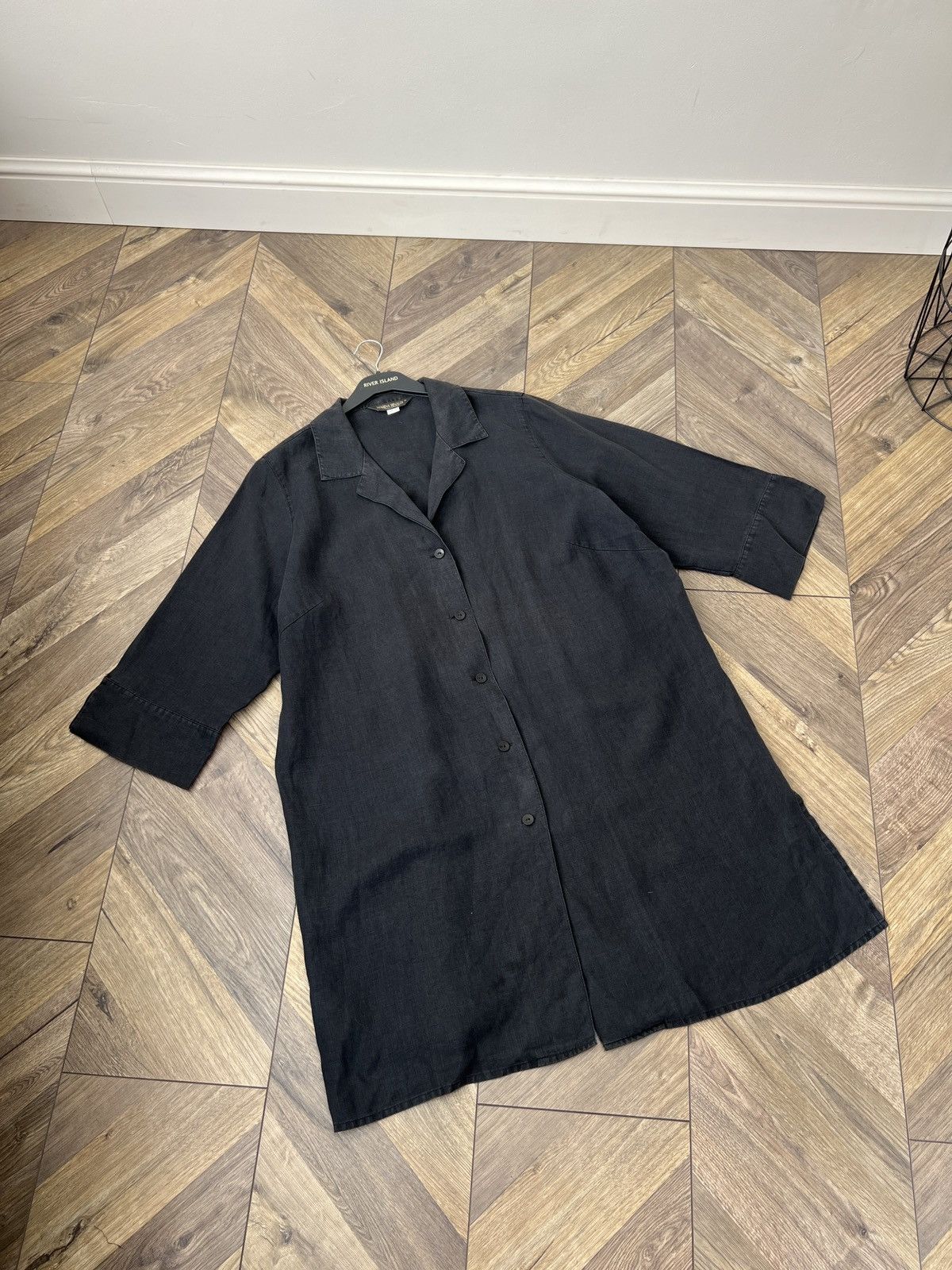 Marina Rinaldi Vintage Marina Rinaldi Linen Blend Button Front Shirt Dress Size L / US 10 / IT 46 - 5 Thumbnail