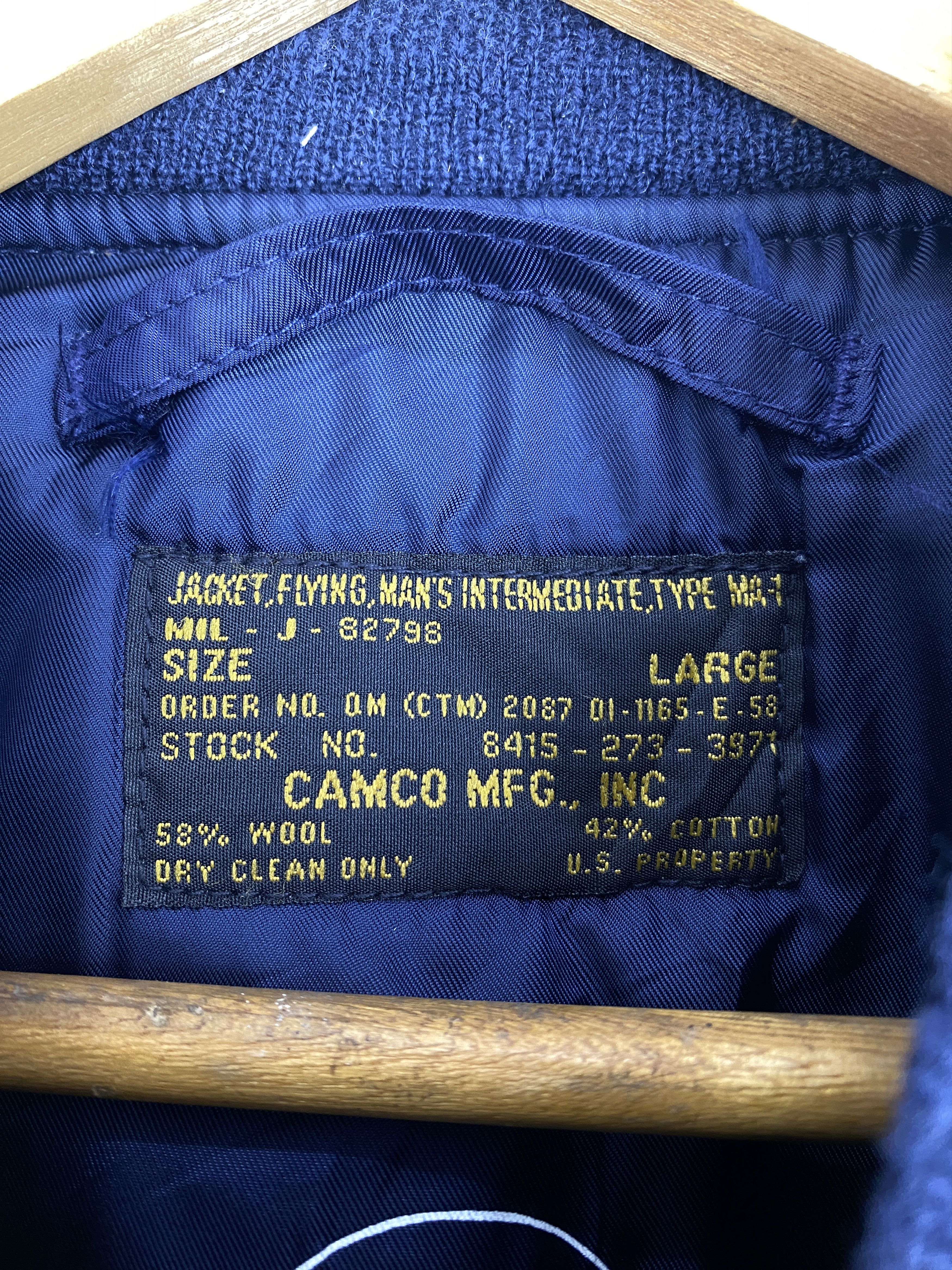 Other USAF MA-1 Flight Bomber Jacket By Camco MFG Inc JA0185 Size US L / EU 52-54 / 3 - 5 Thumbnail