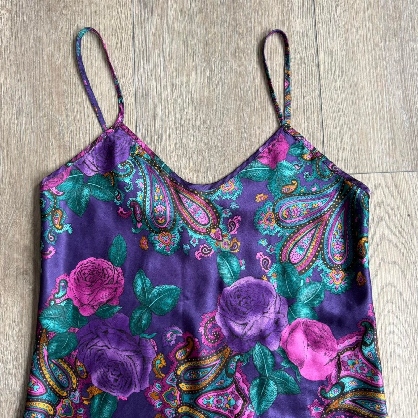 Other Vintage Women’s Boho Floral Paisley Top Size M / US 6-8 / IT 42-44 - 2 Thumbnail