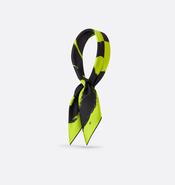 Dior o1w1db10625 Size : OS / Square Scarf in Black/Green Size ONE SIZE - 1 Thumbnail