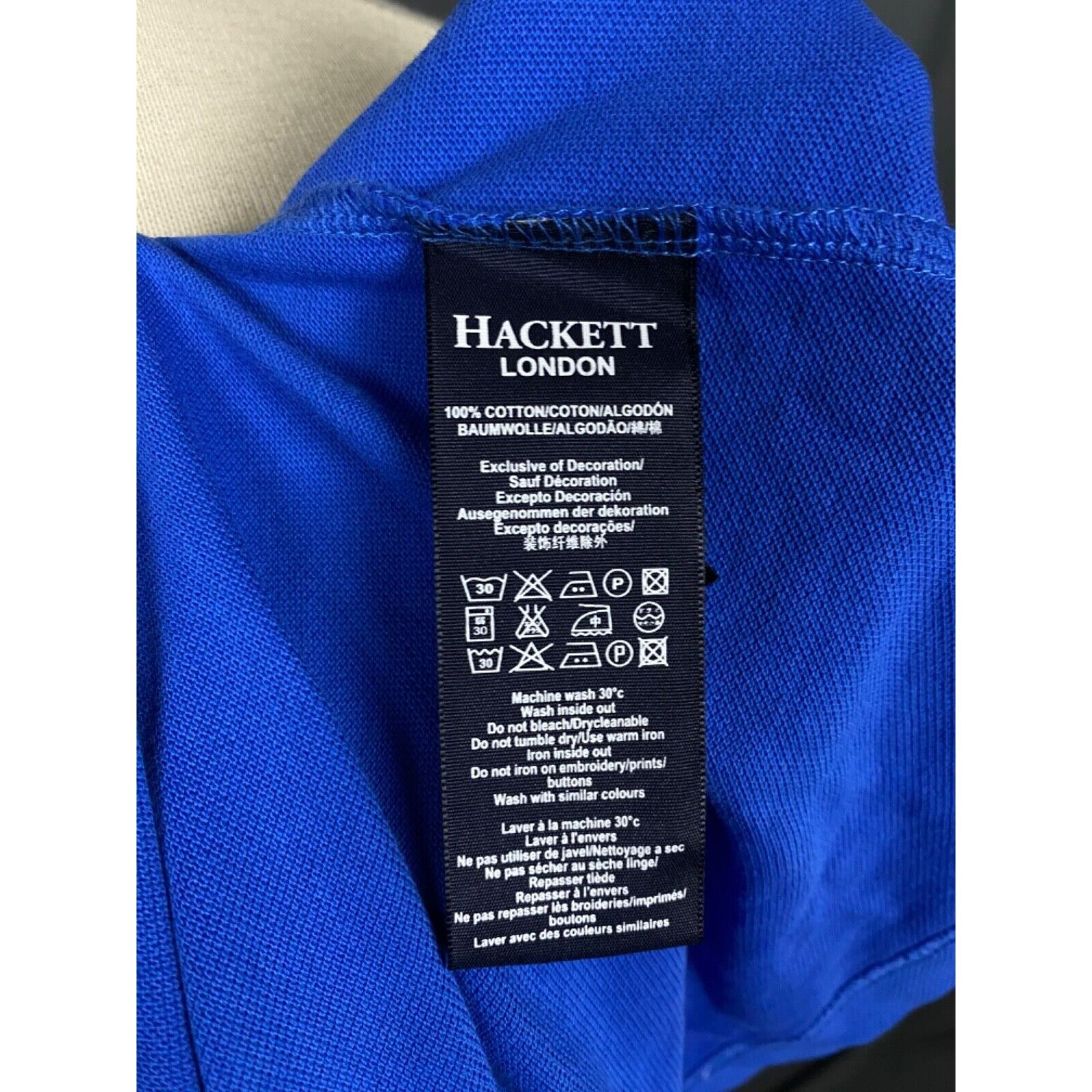 Hackett Hackett "Italia" Big Logo Men's Blue Polo T-Shirt Size M Size US M / EU 48-50 / 2 - 12 Thumbnail