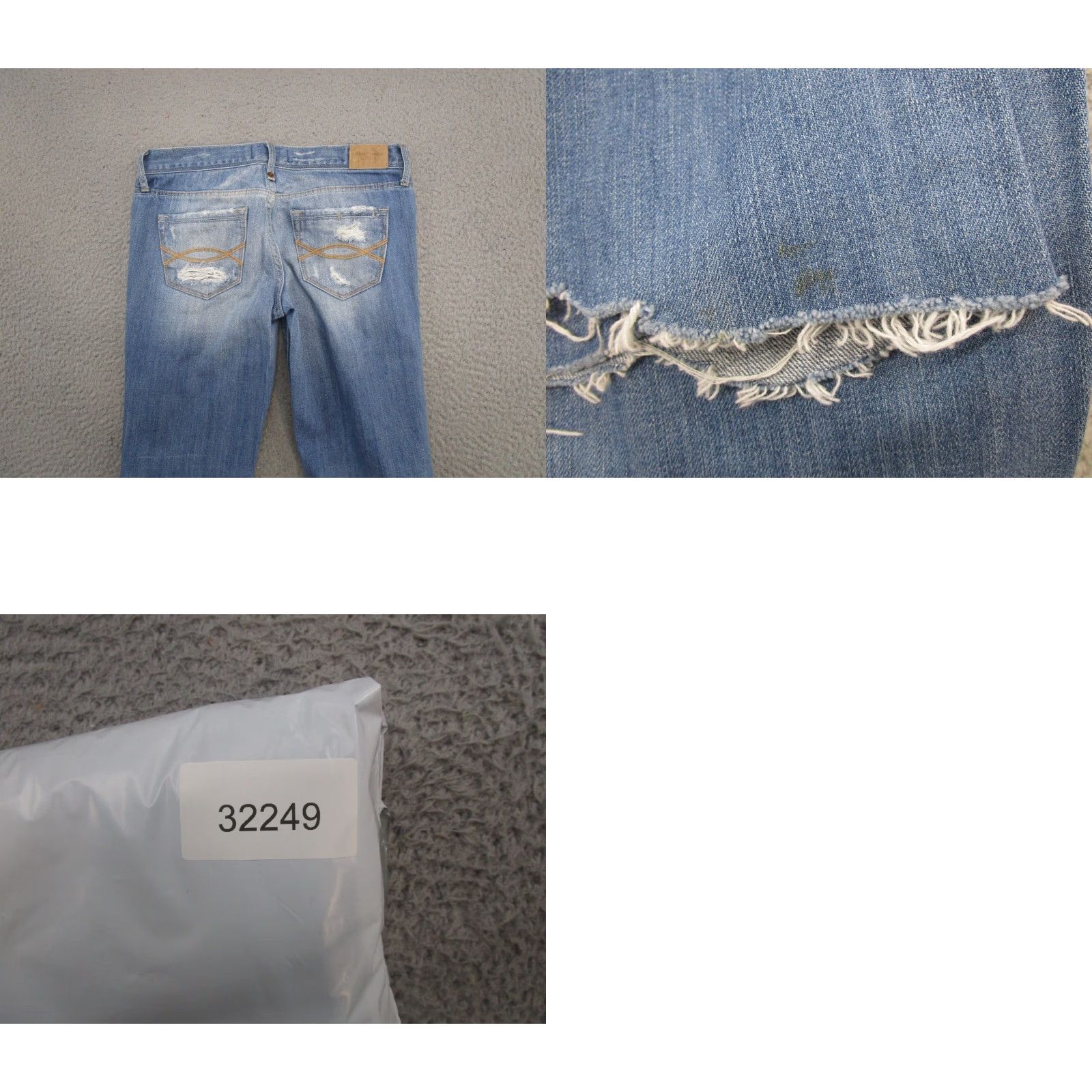 Abercrombie & Fitch VTG Abercrombie & Fitch Distressed Straight Leg Jeans Women's Size 2 Blue Denim 5-Pocket Design 90s Style Jeans Womens Size 2 Size 26" / US 2 / IT 38 - 9 Thumbnail