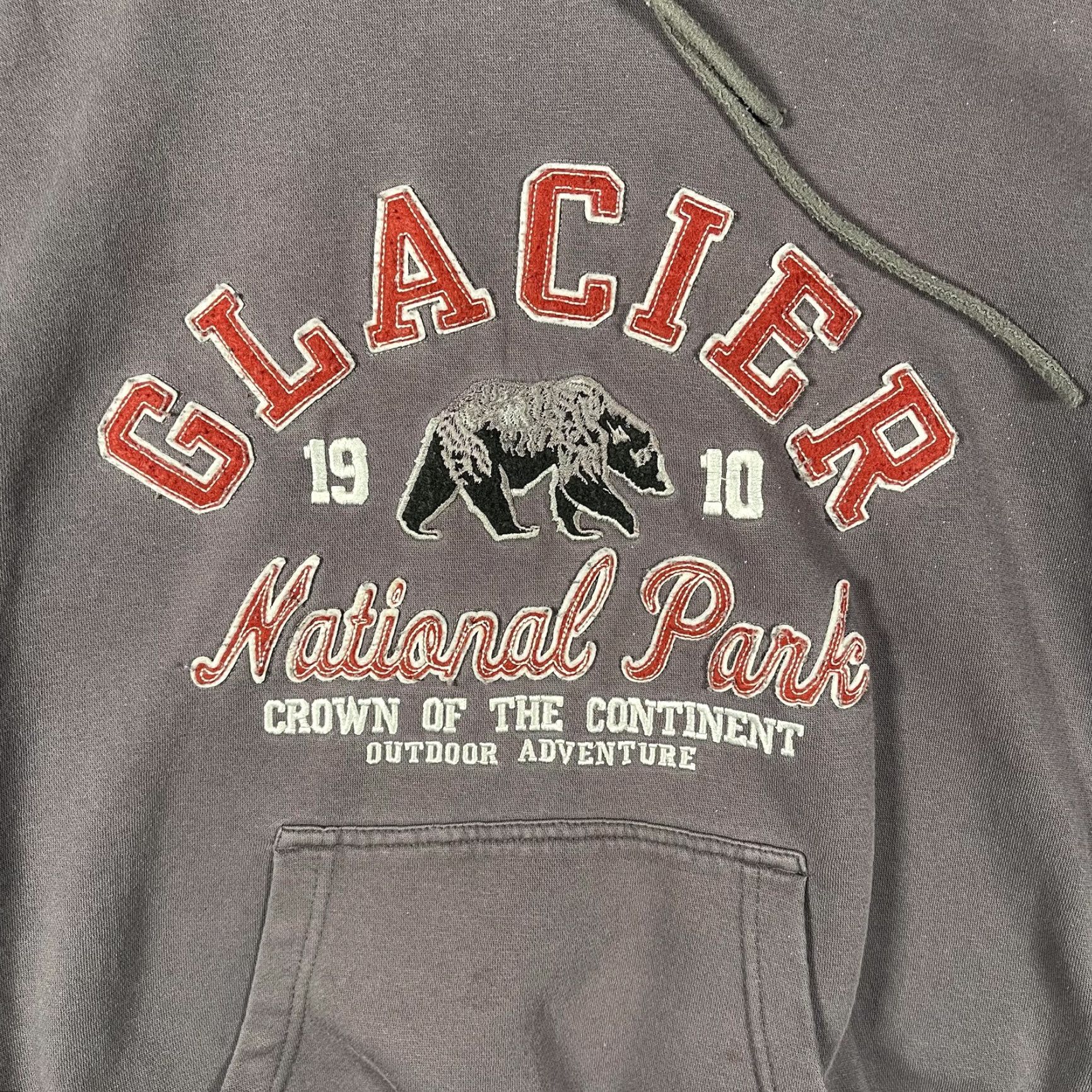 Vintage Prairie Mountain Hoodie Mens Small Gray Glacier National Park Bear Graphic T-Shirt? Size US S / EU 44-46 / 1 - 4 Thumbnail