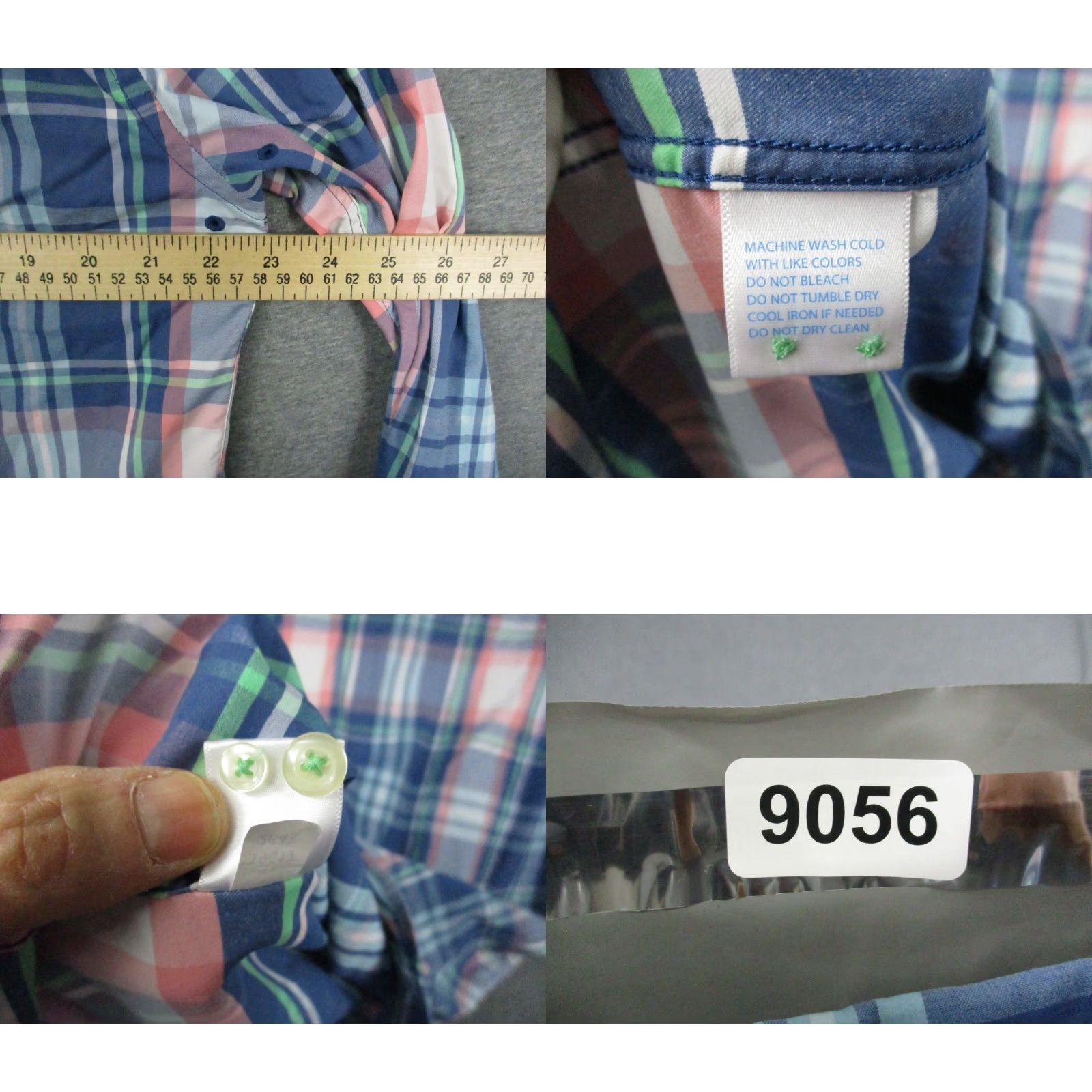 Southern Tide Southern Tide Performance Shirt Medium Mens Blue Salmon Plaid Long Sleeve Button-Up Shirt Size US M / EU 48-50 / 2 - 8 Thumbnail