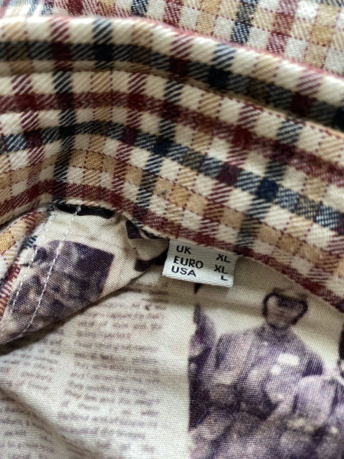 Barbour × Vintage Barbour Steve McQueen Plaid legend merlot ls check Shirt Size US XL / EU 56 / 4 - 4 Thumbnail
