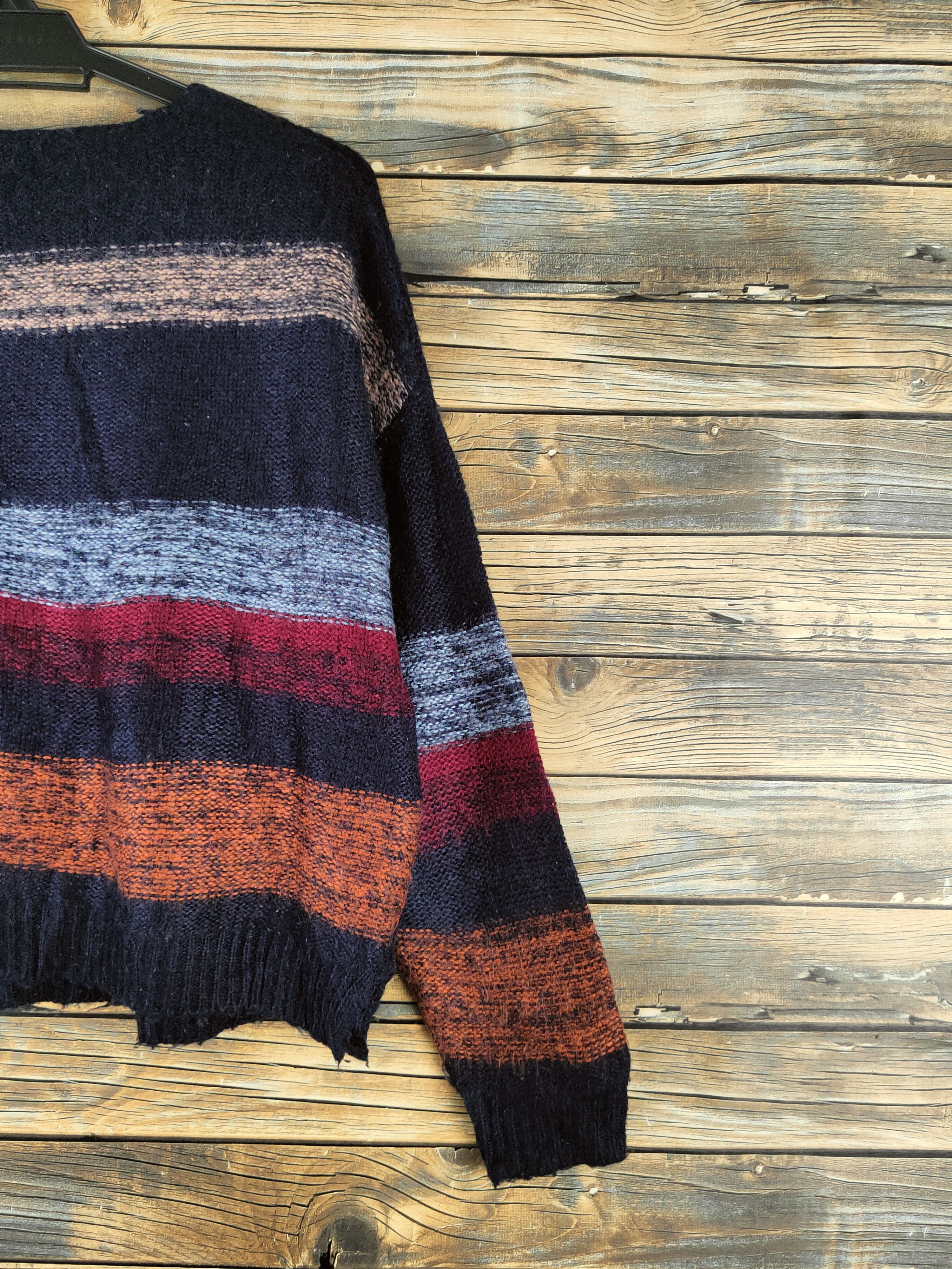 Japanese Brand DL Mohair Touch Black Knitwear Crop Tops #46-164 Size L / US 10 / IT 46 - 9 Thumbnail