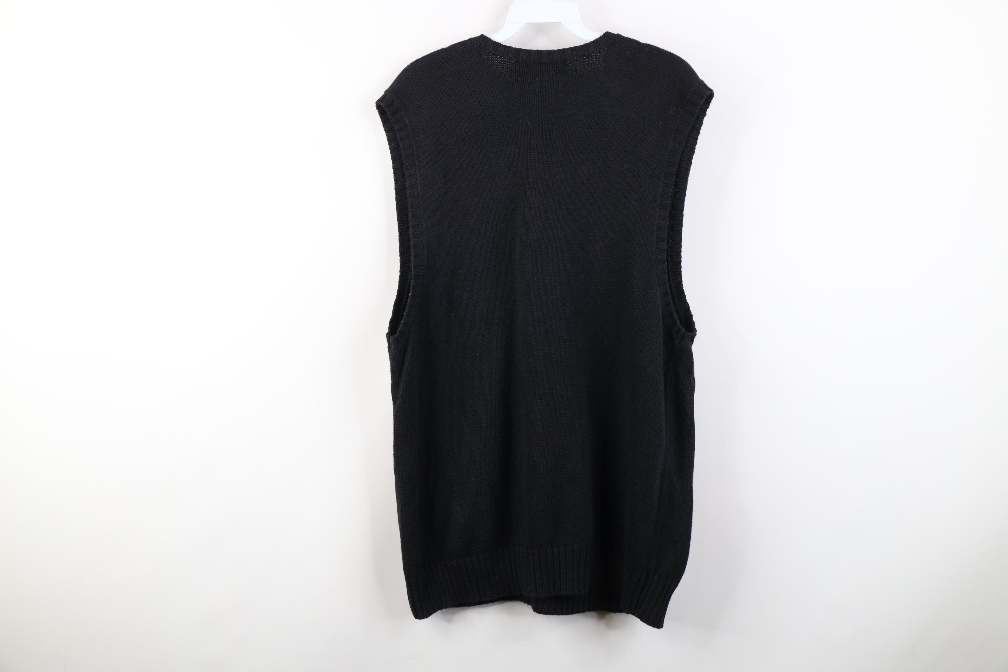 Polo Ralph Lauren Vintage 90s Ralph Lauren Knit V-Neck Sweater Vest Black Size US XL / EU 56 / 4 - 8 Thumbnail