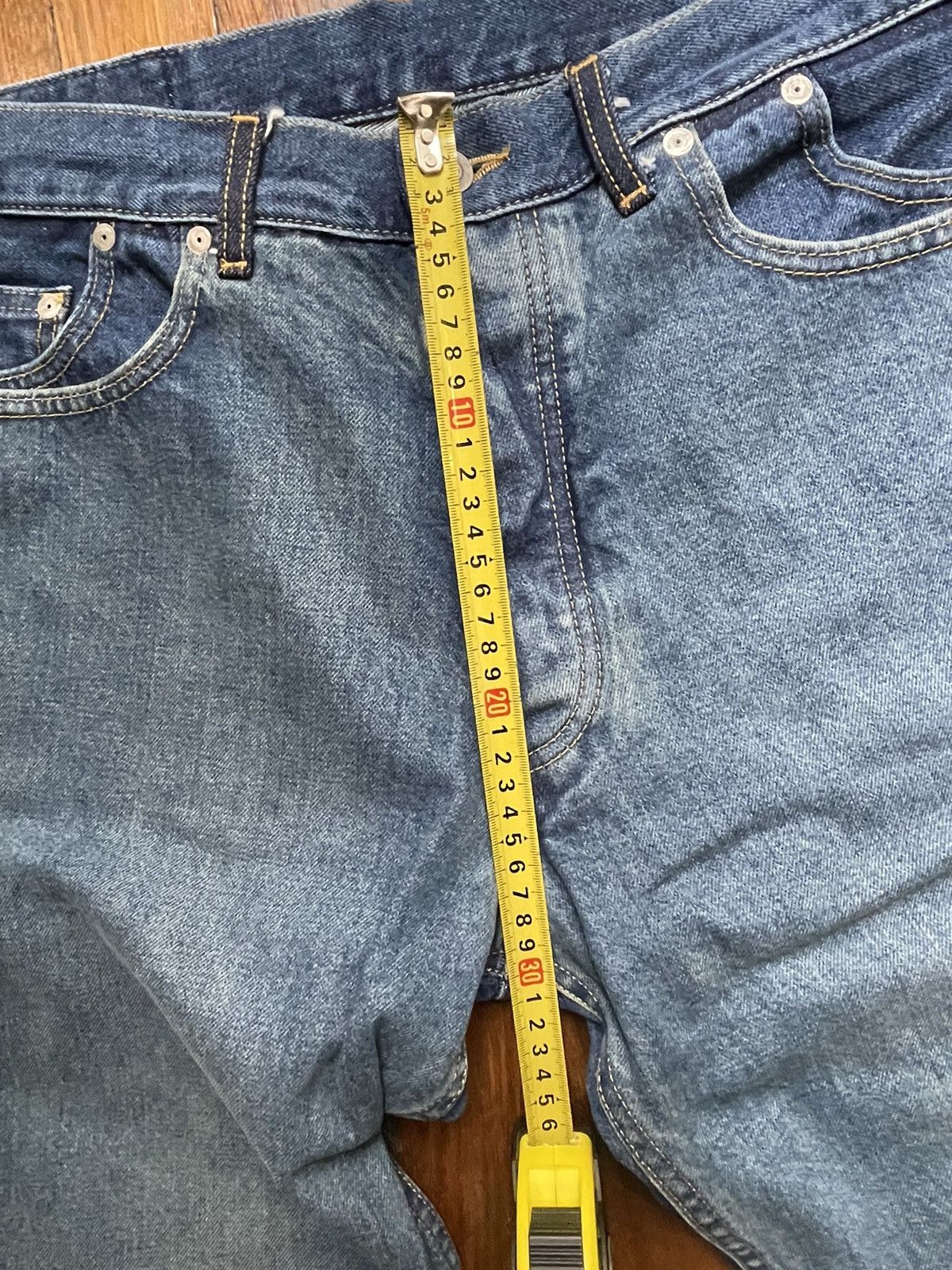 Maison Margiela Amazing very rare Maison Margiela two tone raw edge jeans Size US 33 - 16 Thumbnail