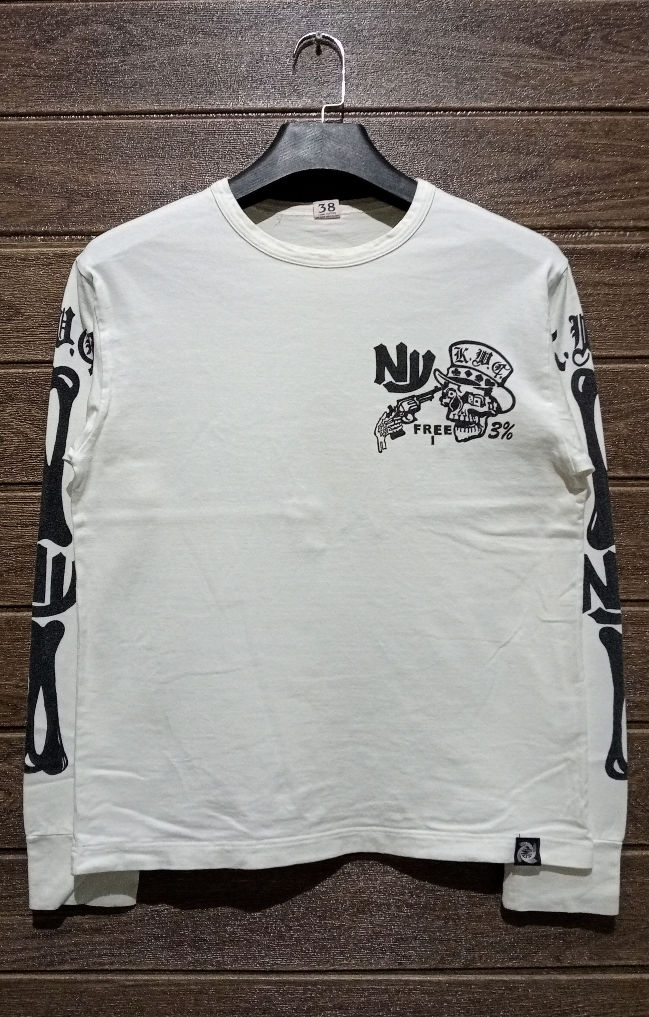 Japanese Brand Vintage MWS Kamikaze Motorcycle Long Sleeve Tshirt Size US M / EU 48-50 / 2 - 7 Thumbnail