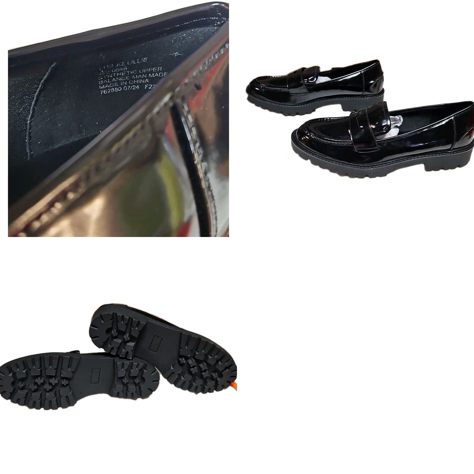 Vintage VINTAGE: NoArizona Jean Co Lillie Black Patent Loafers Womens 11M Slip On Lug Sole Chunky Patent Finish Preppy Minimalist Classic Casual Size 32" / US 10 / IT 46 - 8 Thumbnail