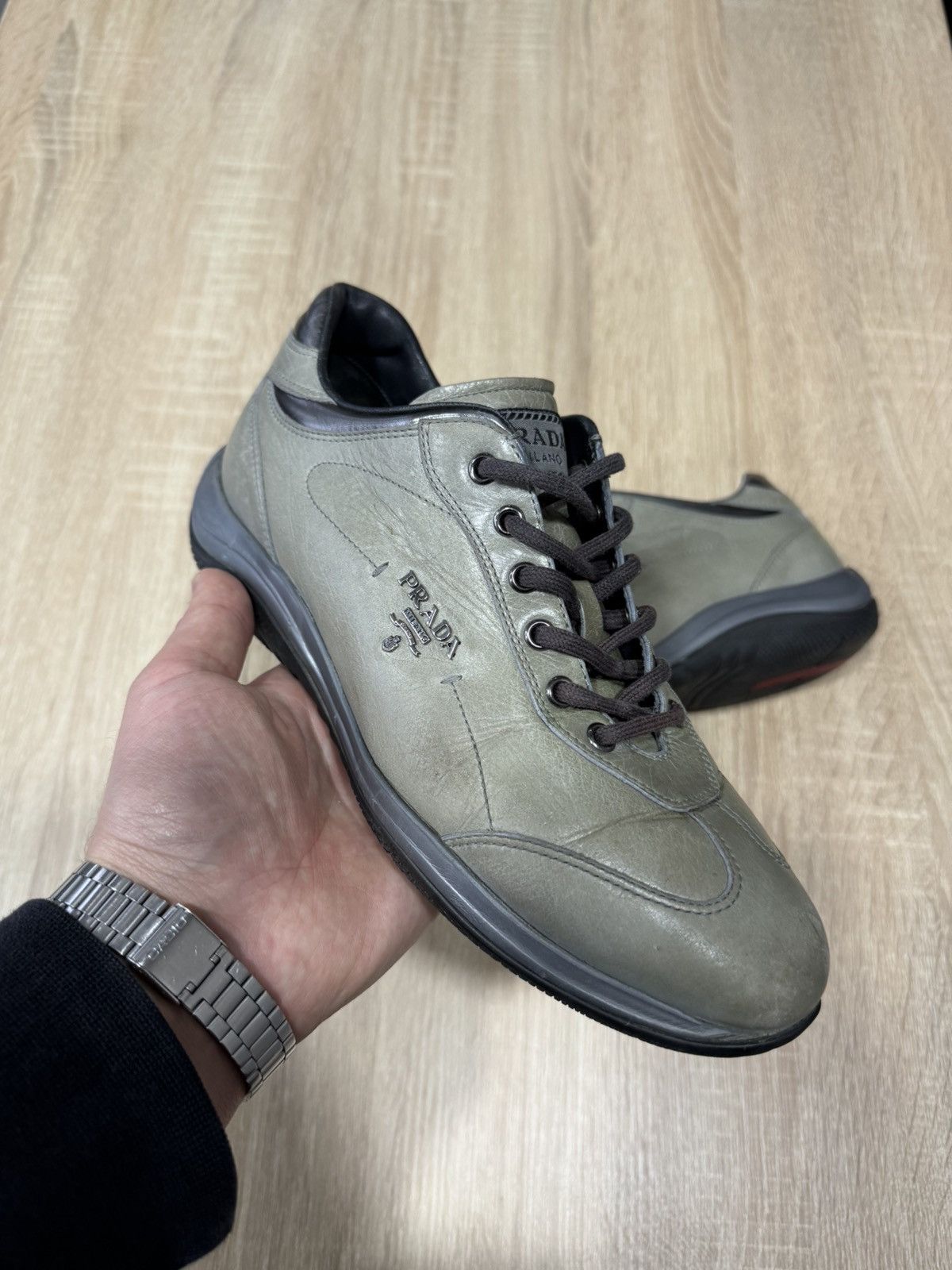 Prada × Vintage Vintage PRADA Leather LowTop Y2K Sneakers Size US 6 / EU 39 - 5 Thumbnail