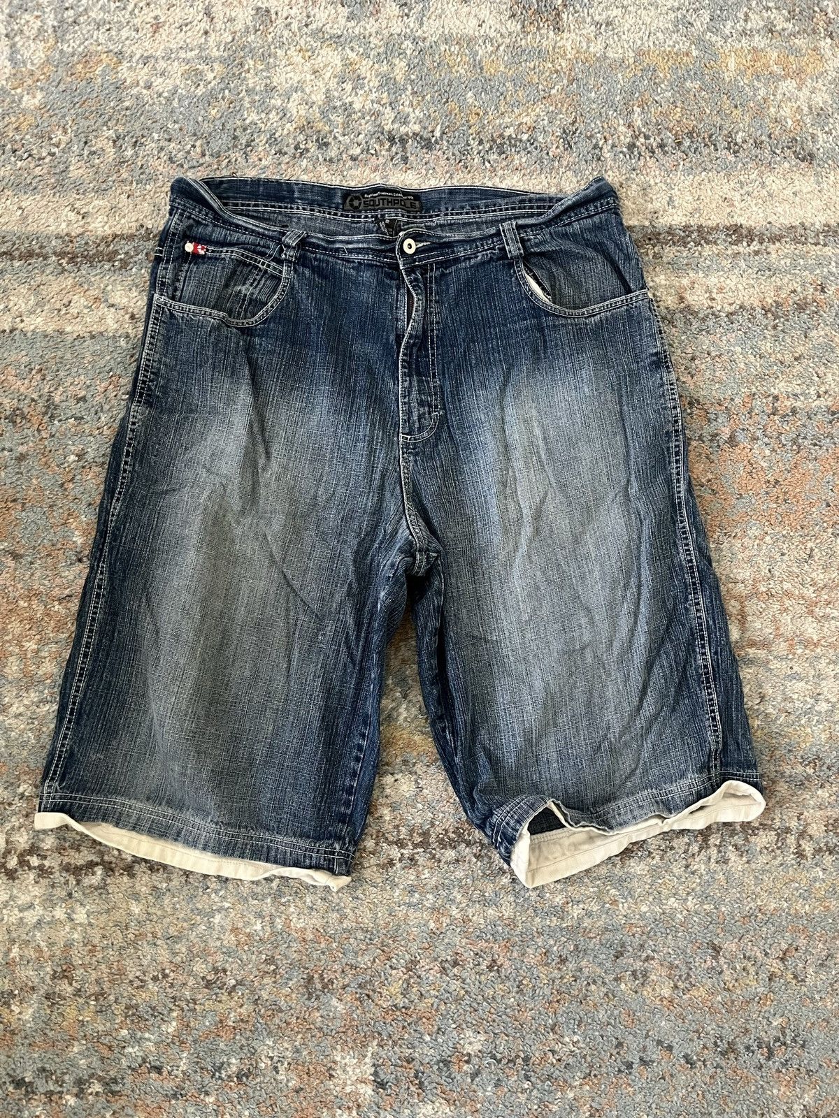 Southpole × Vintage VTG Southpole Baggy Jean Shorts 42 Size US 42 / EU 58 - 1 Thumbnail