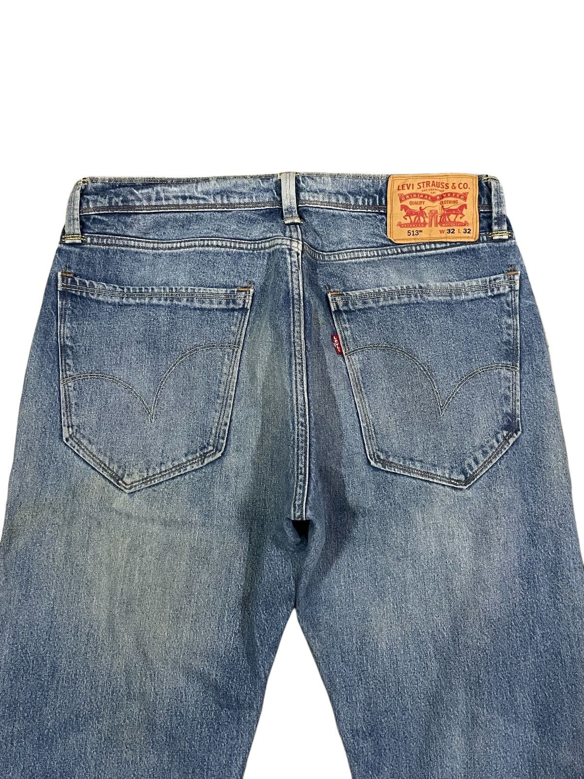 Levi's Vintage Levi’s Blue Wash Straight Loose Cut Distressed Jeans Size US 32 / EU 48 - 7 Thumbnail