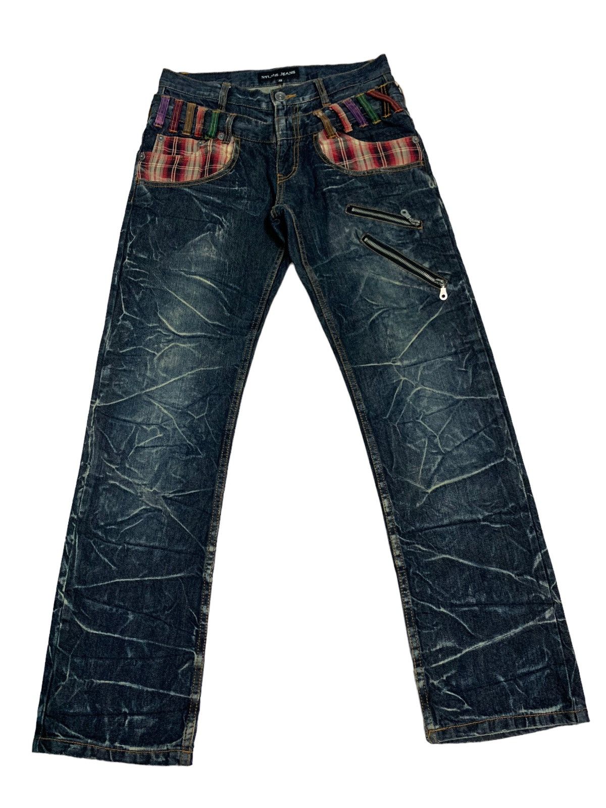 Japanese Brand 🔥Rare Double Waist Japanese Brand Nylaus Jeans Asid Wash Size US 30 / EU 46 - 2 Thumbnail