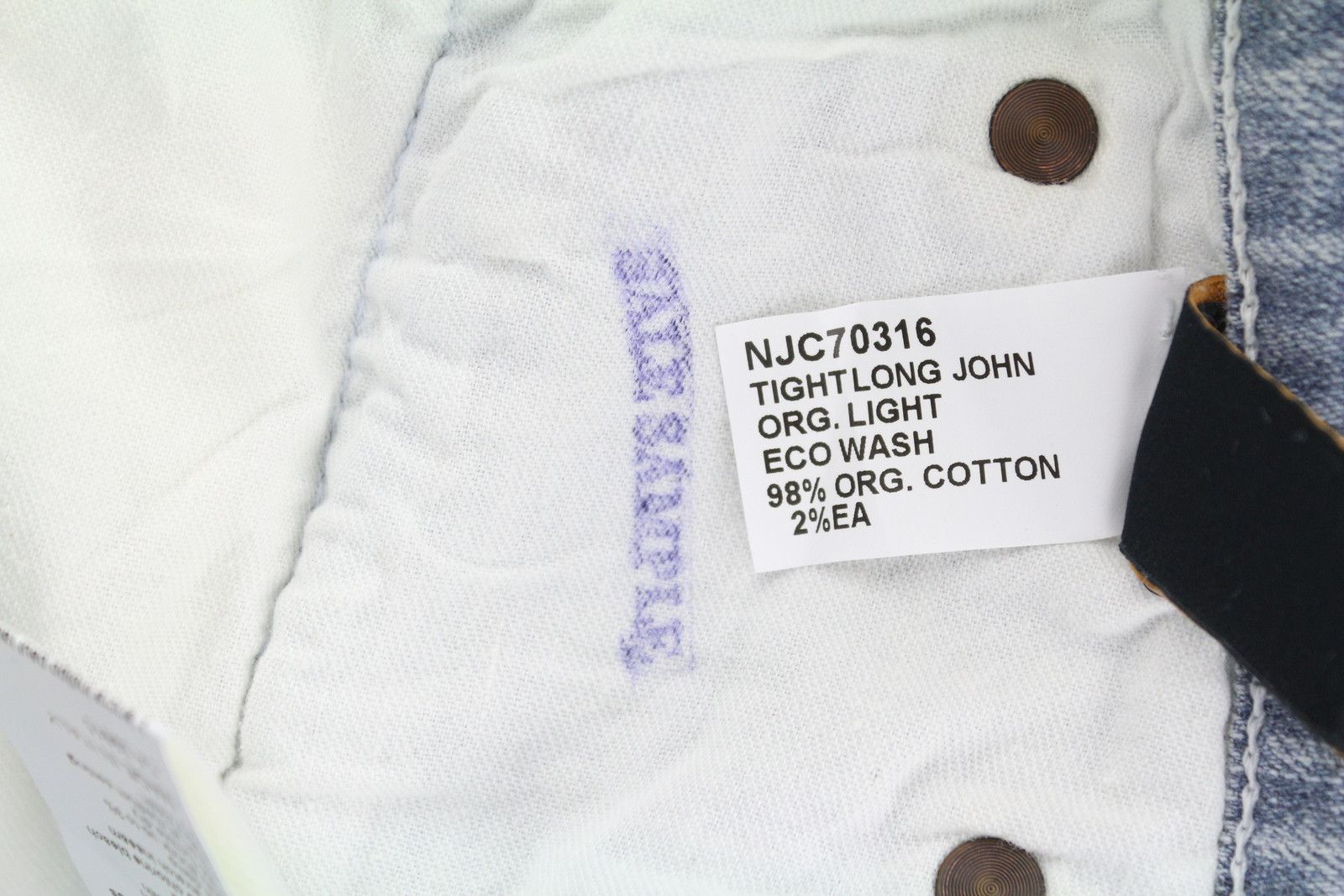 Nudie Jeans TIGHT LONG JOHN LIGHT ECO WASH W28/L34 Blue Jeans 87257 Size US 28 / EU 44 - 8 Thumbnail