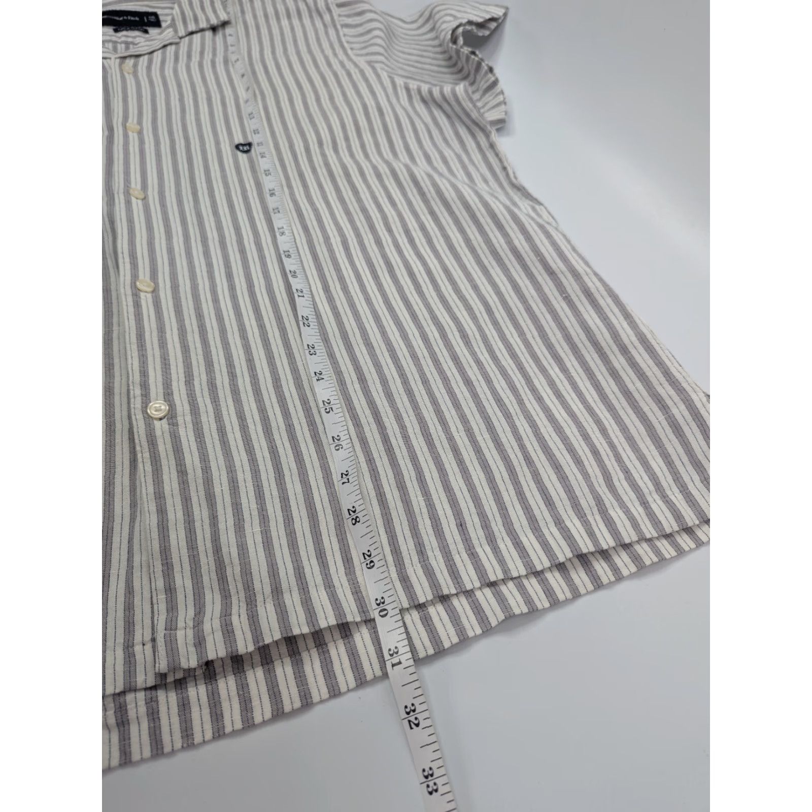Abercrombie & Fitch Abercrombie Fitch Shirt Mens 2XL Linen Blend Striped Button-Up Summer Camp Outdoor Preppy Size US XXL / EU 58 / 5 - 3 Thumbnail