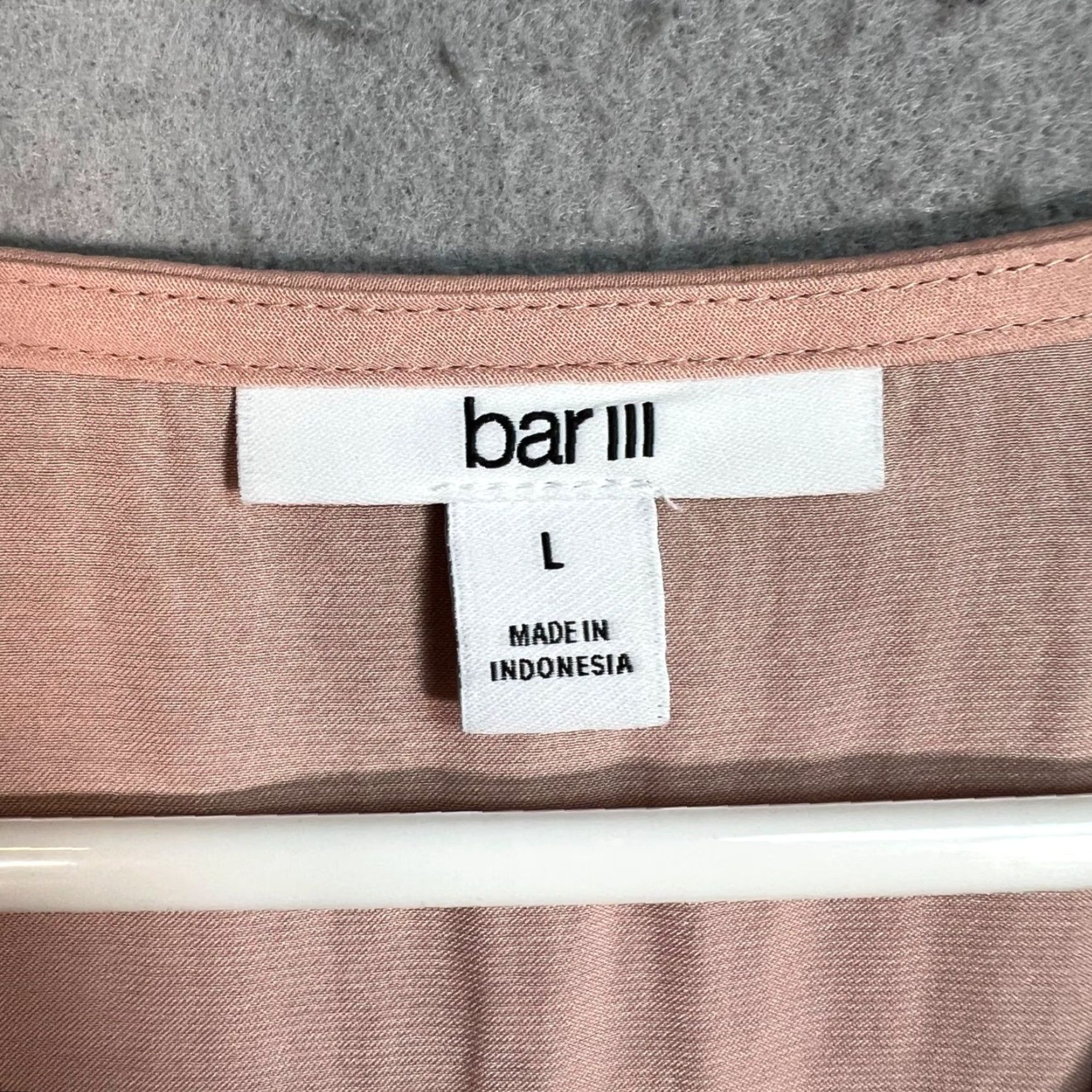Bar III Bar III Womens Peach Bodysuit Large Polyester Spandex Blend Size L / US 10 / IT 46 - 3 Thumbnail