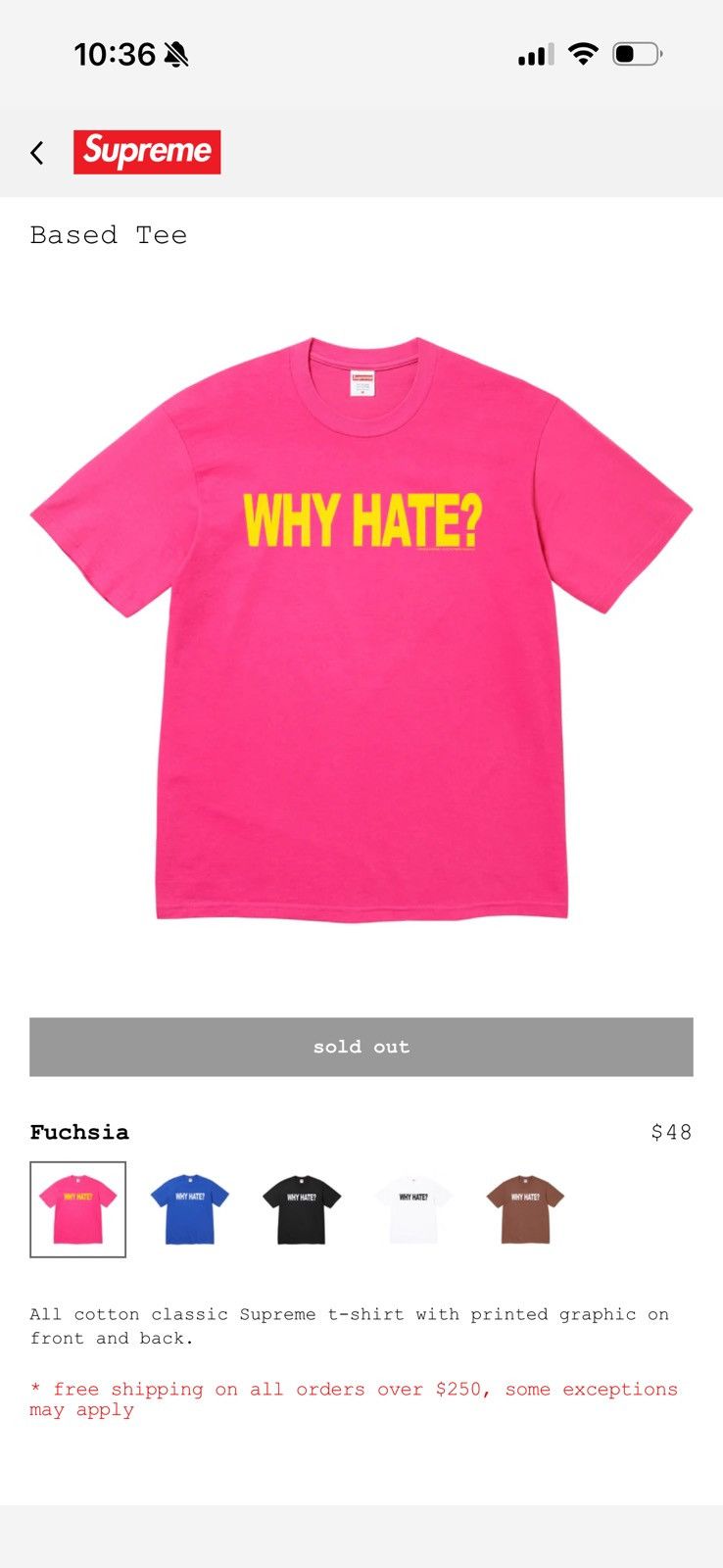 Supreme Supreme Based Tee | Grailed