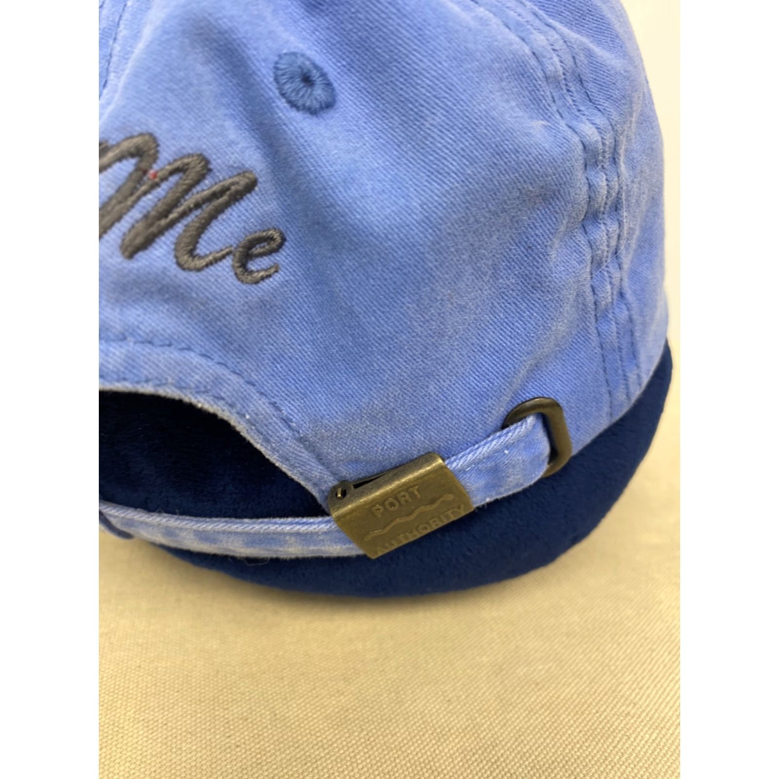 Port Authority Port Authority Hat Blue Cotton Strapback American Cap Adjustable Men Baseball Cap Size ONE SIZE - 4 Thumbnail
