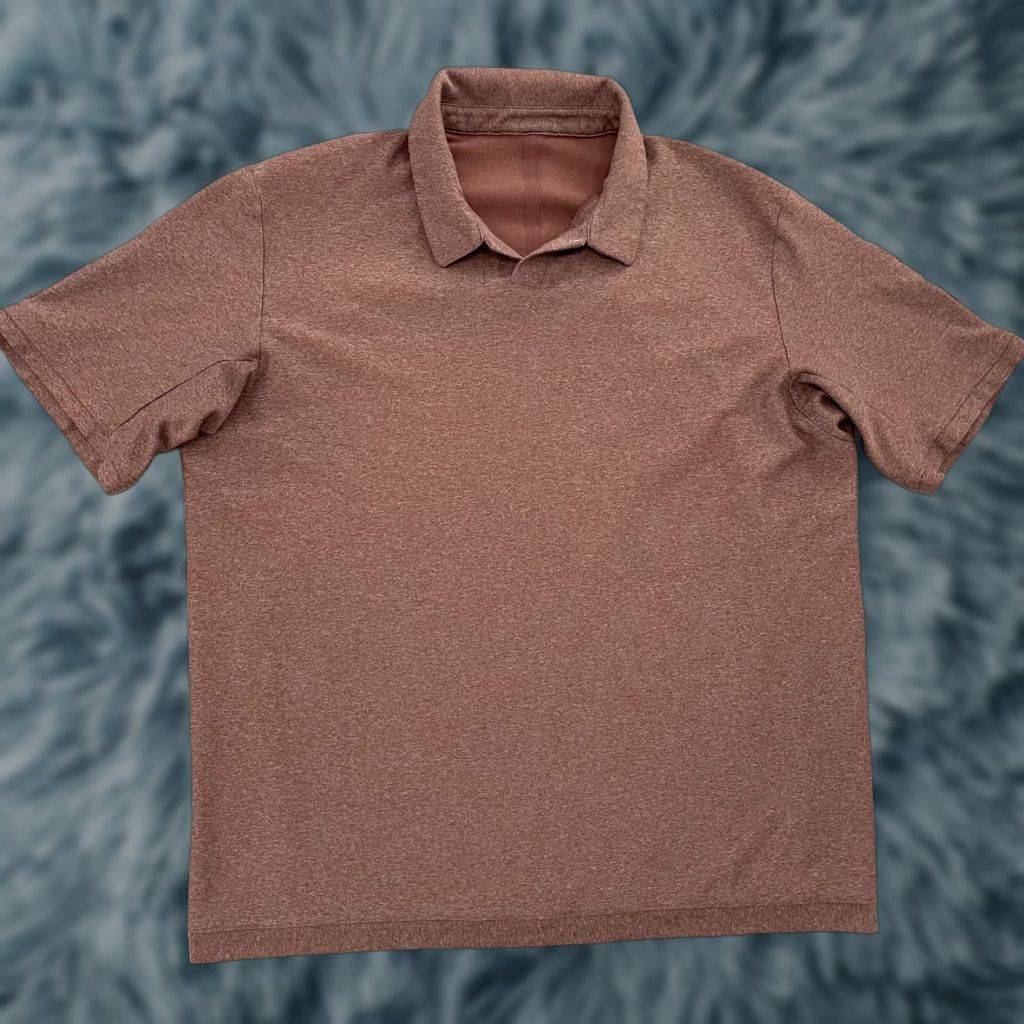 Lululemon VINTAGE Lululemon Polo Shirt Mens Short Sleeve Collared Activewear Casual Travel Red M Size US M / EU 48-50 / 2 - 1 Thumbnail