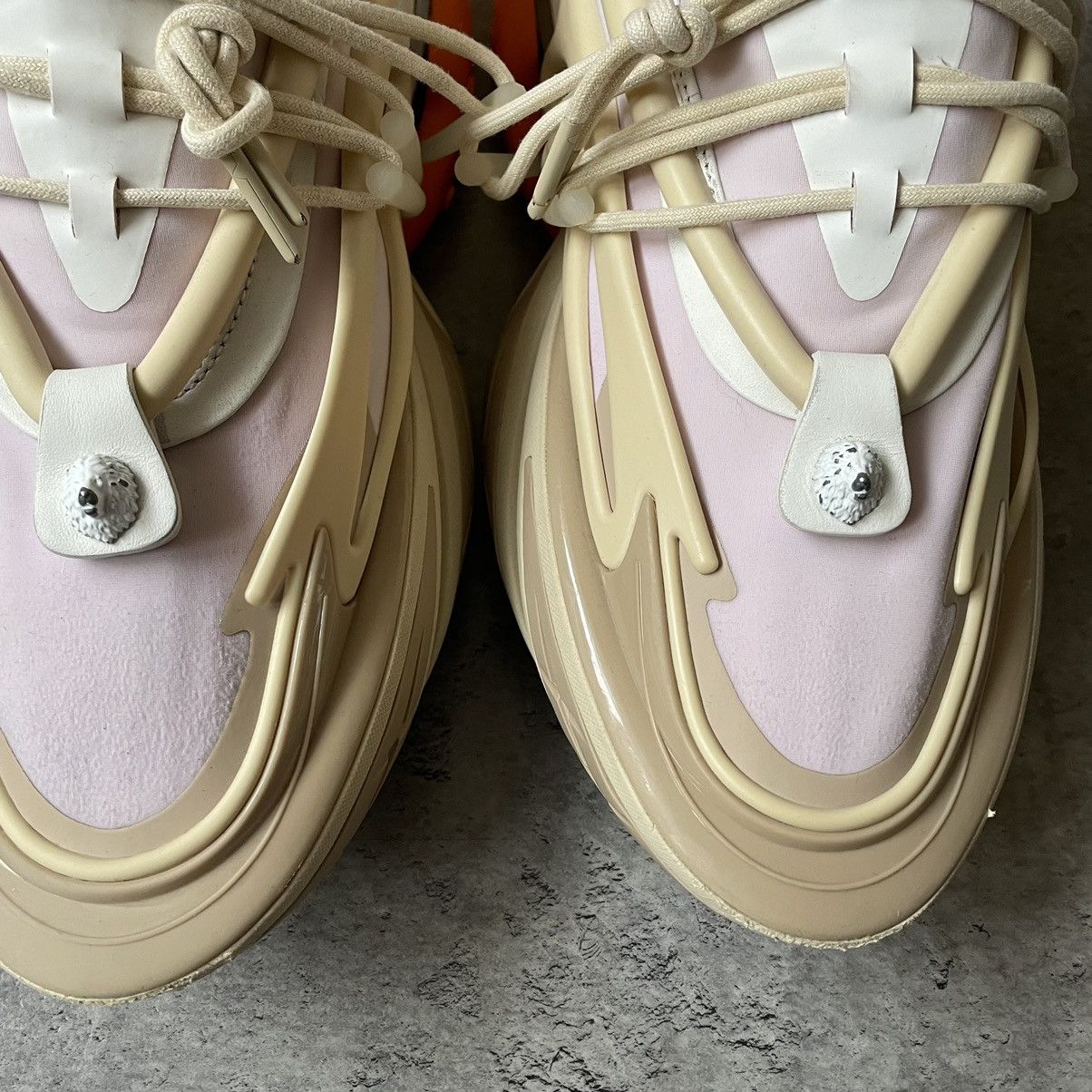 Balmain Balmain Men's White/Orange Low Unicorn Sneakers Size US 11 / EU 44 - 3 Thumbnail