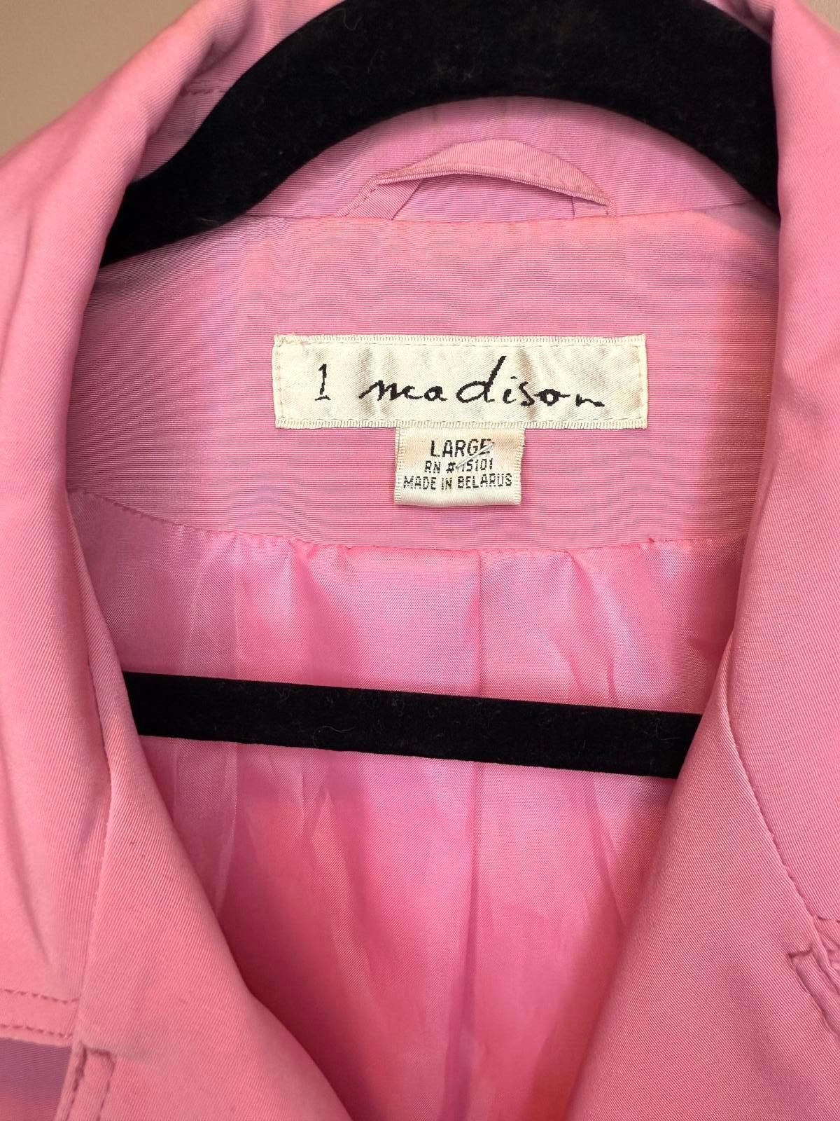 Designer Chic Pink Double-Breasted Trench Coat Size L / US 10 / IT 46 - 4 Thumbnail