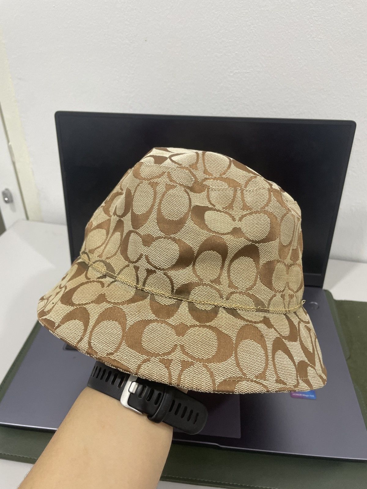 Coach × Vintage VINTAGE COACH MONOGRAM BUCKET HAT Size 30 - 3 Thumbnail