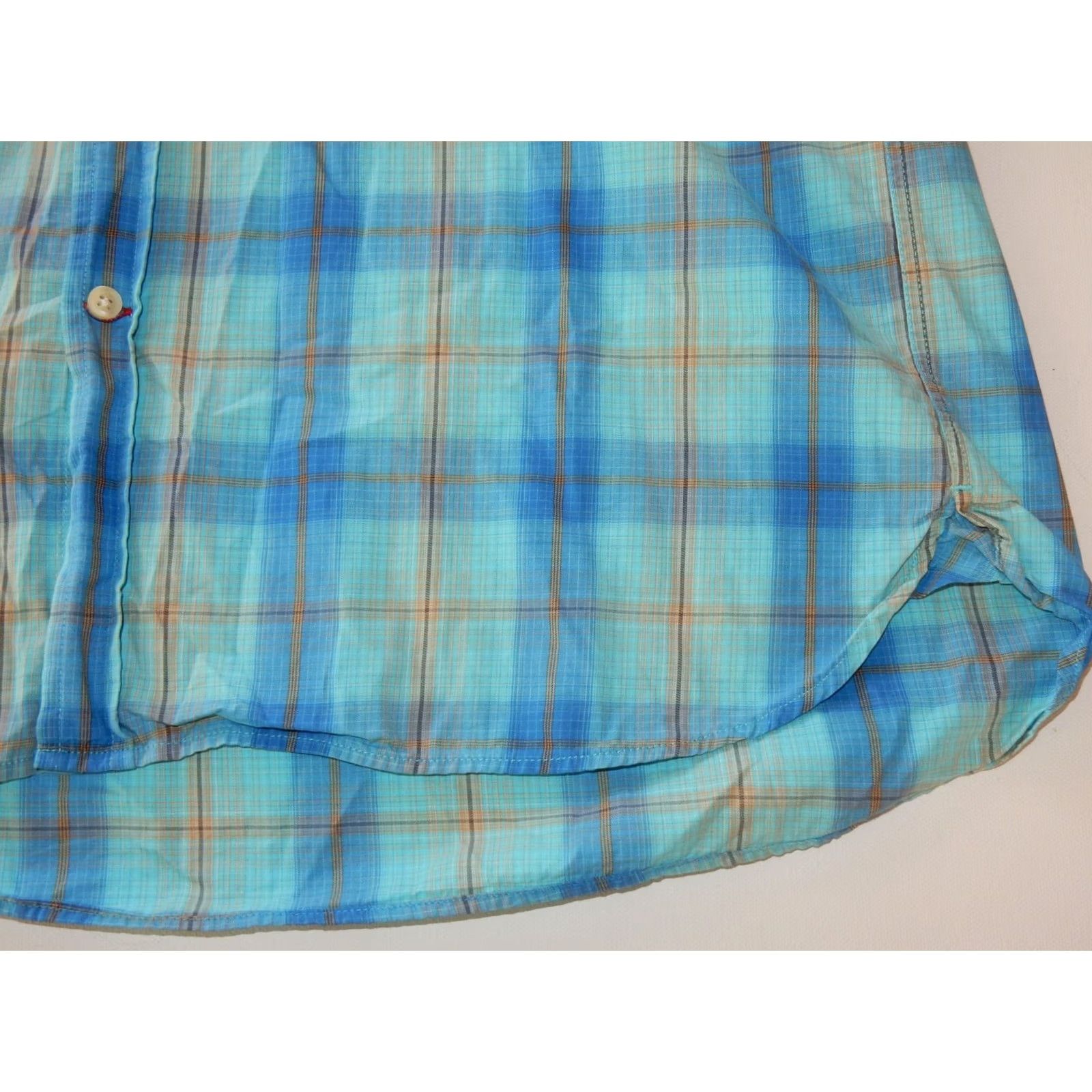 Tommy Hilfiger Tommy Hilfiger Men's Button Front Shirt Size L Plaid Cotton Long Sleeve Blue Shirt Size US L / EU 52-54 / 3 - 2 Thumbnail