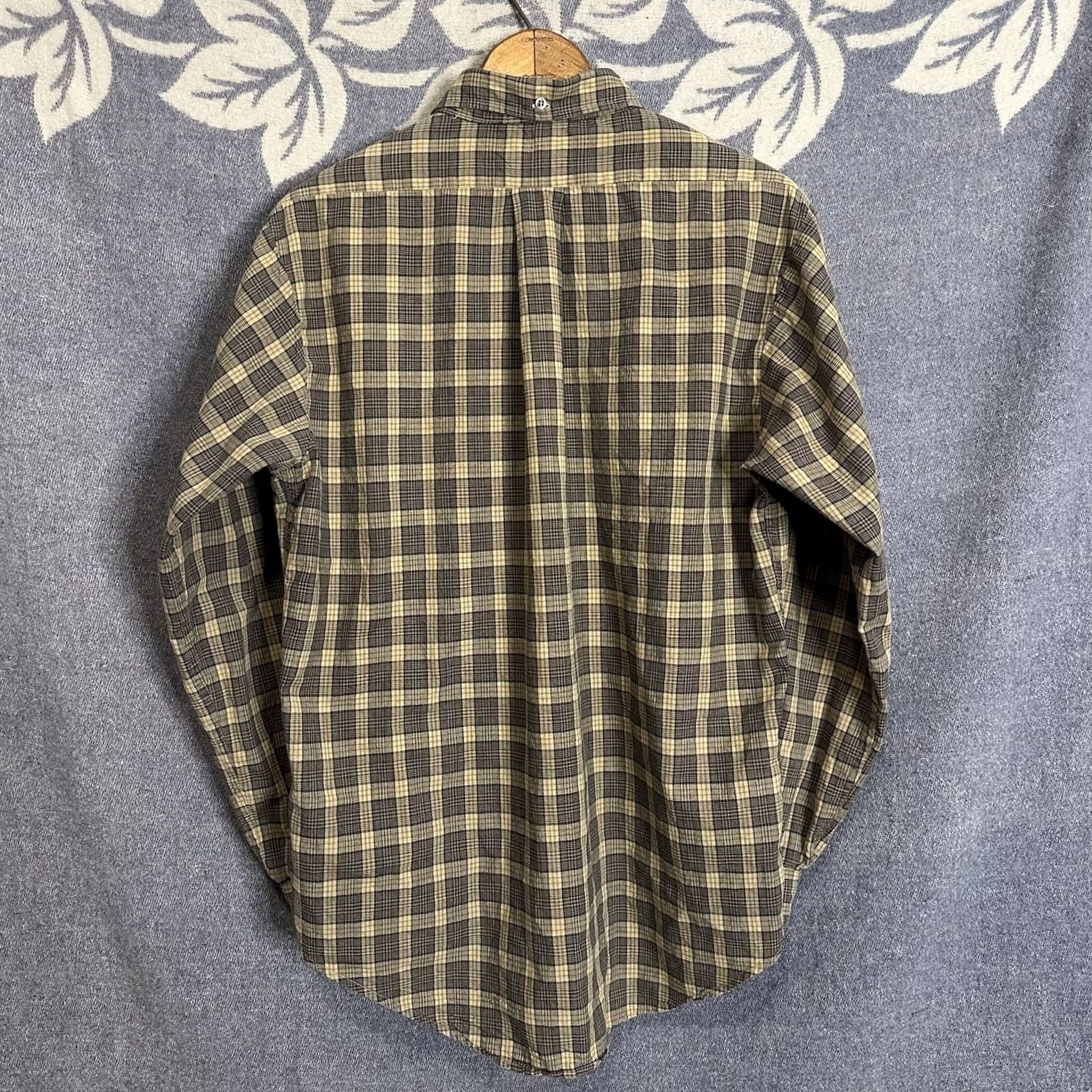 Vintage VINTAGE Lindsey Tapered Tails Single Needle Men's Plaid L/S Button Shirt Size M Brown Cotton Size US M / EU 48-50 / 2 - 6 Thumbnail