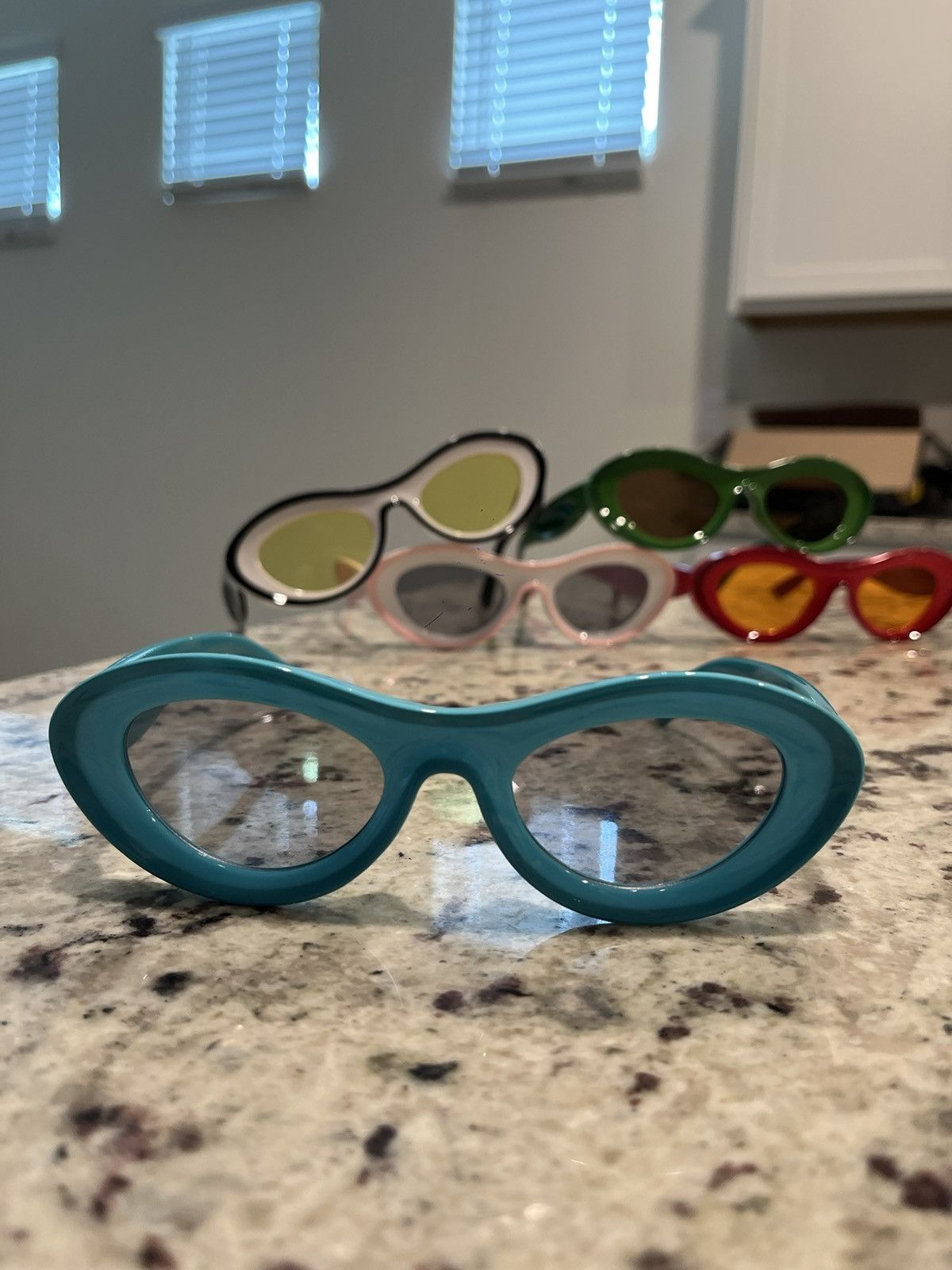 Other Blue Y2K Glasses Size ONE SIZE - 1 Thumbnail