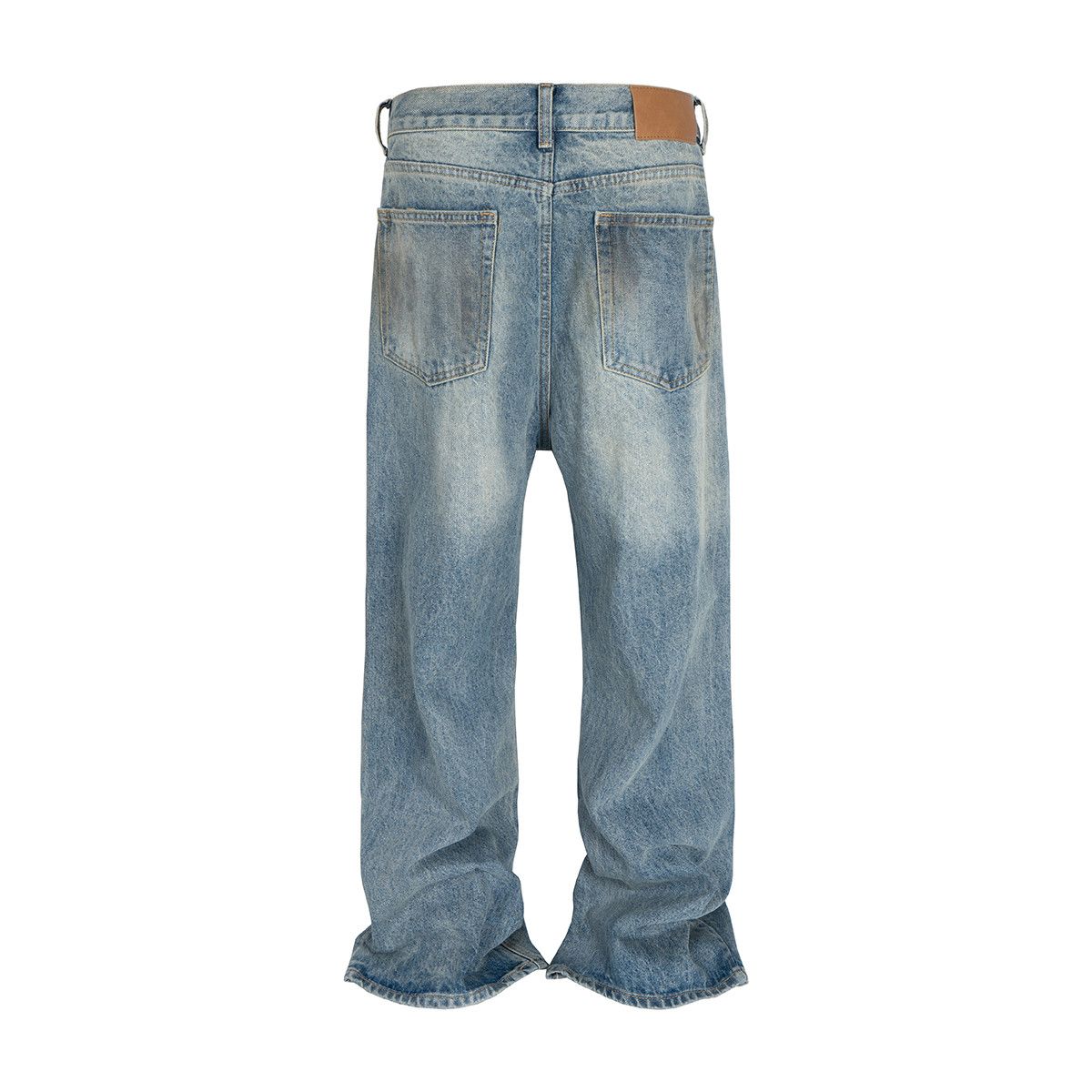Japanese Brand × Jean × Vintage Mud Dyed Washed Hole Blue Baggy Jeans Size US 33 - 2 Thumbnail