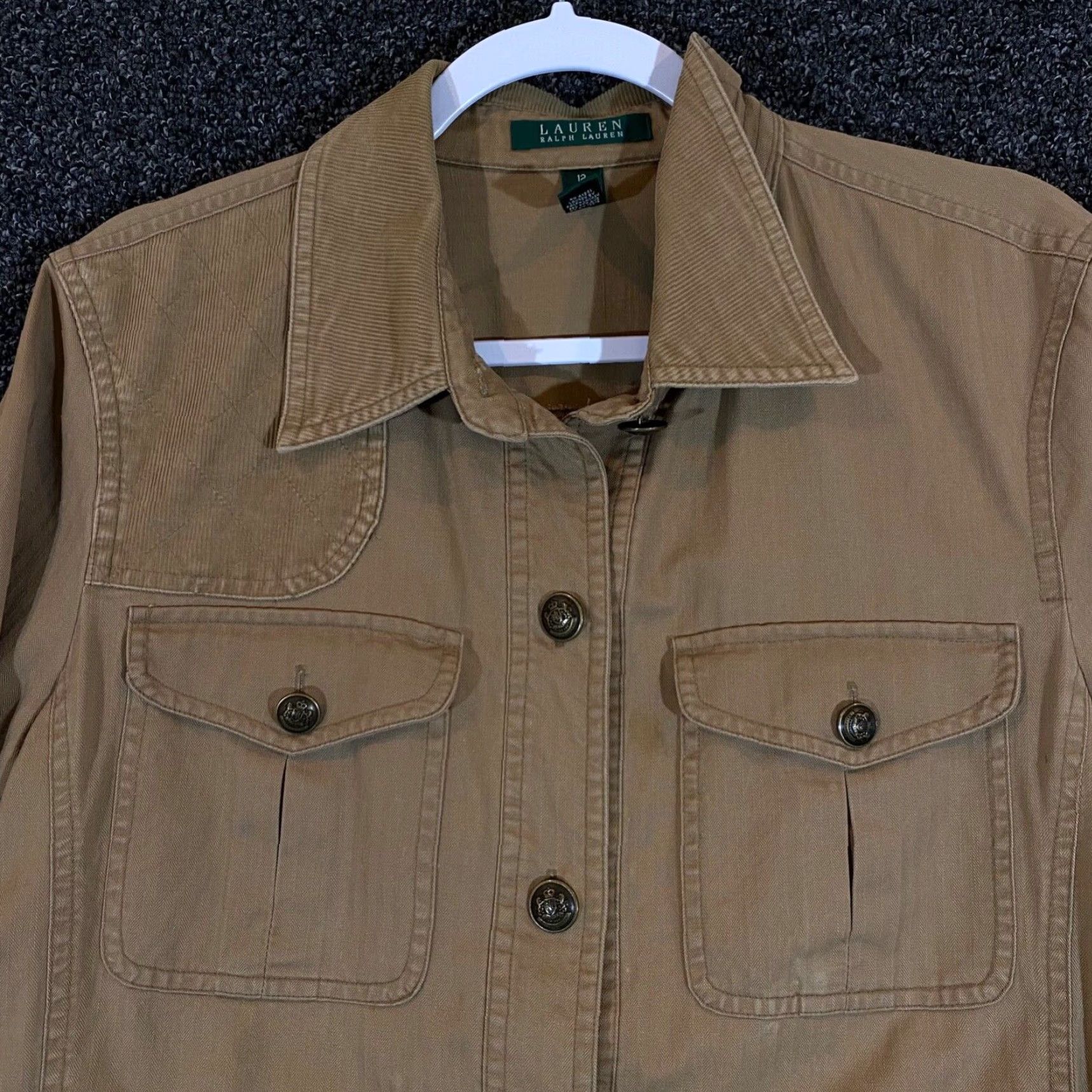Ralph Lauren Lauren Ralph Lauren Jacket Women Size 12 Brown Military Epaulets Button Up Pockets Classic Womens Size XL / US 12-14 / IT 48-50 - 2 Thumbnail