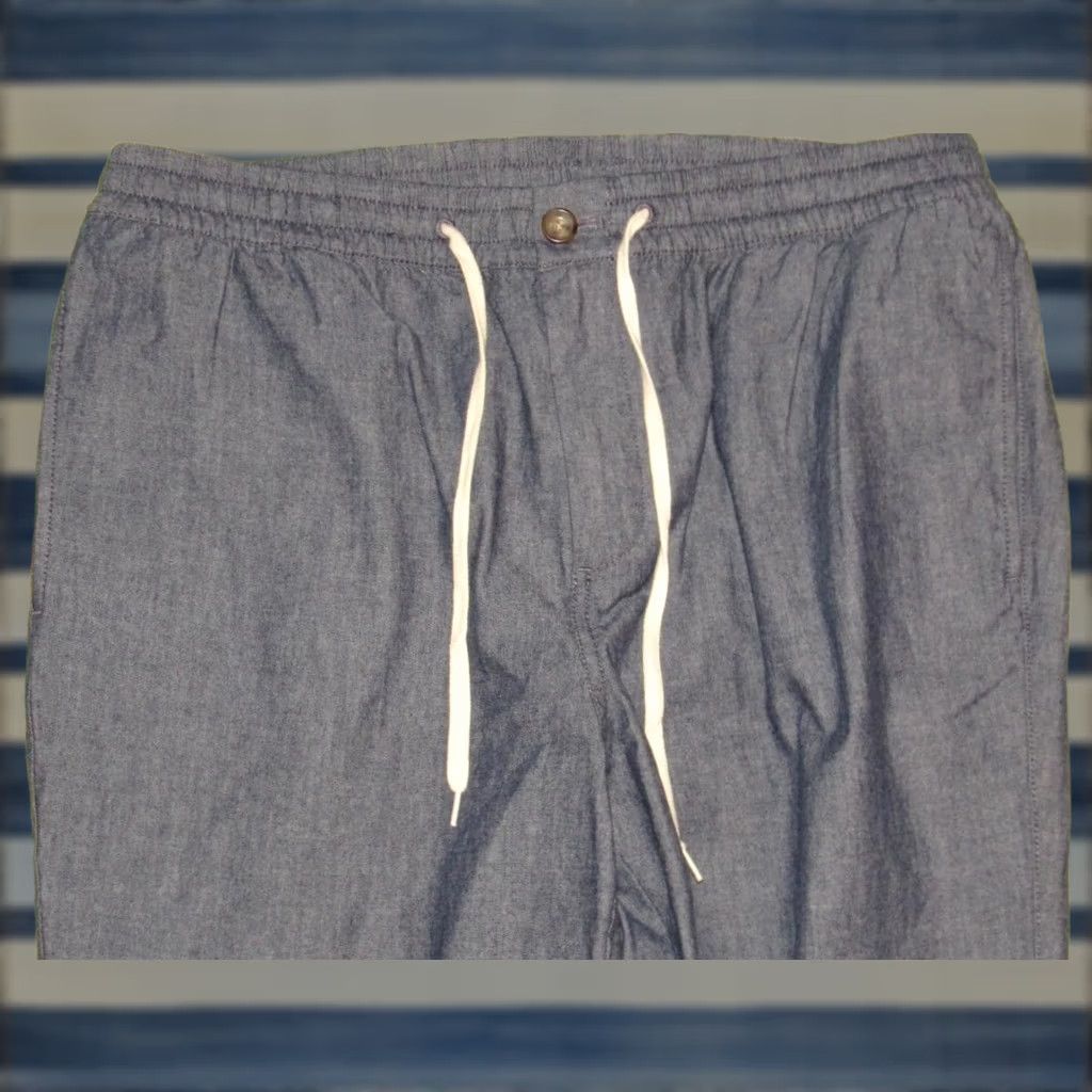 Vintage J CREW Dock Pants Shirt Mens 34x32 Chambray Cotton Blue Inseam 32 Chino Regular Size US 34 / EU 50 - 1 Thumbnail