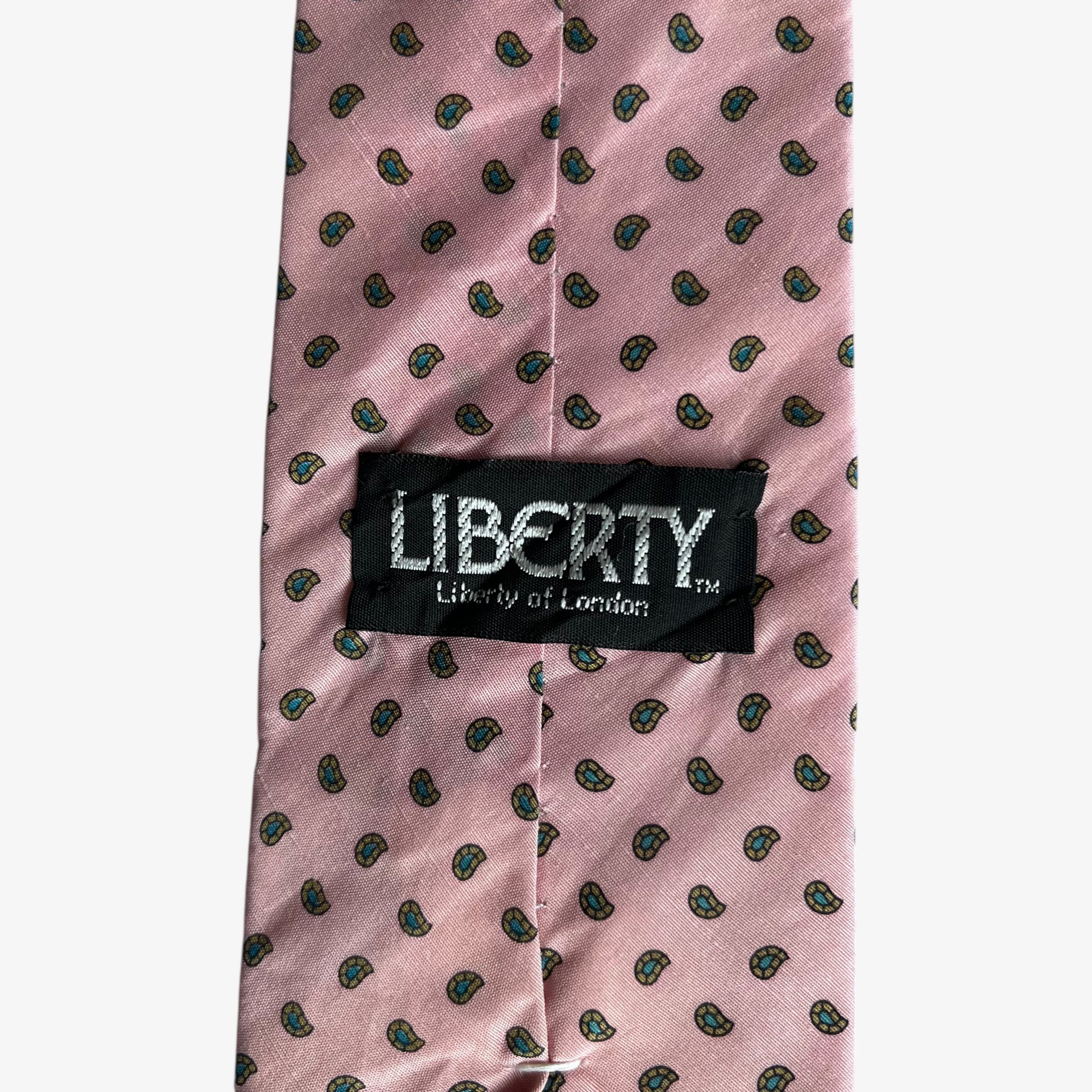 Liberty Vintage 90s Liberty London Paisley Print Pink Silk Tie Size ONE SIZE - 2 Thumbnail
