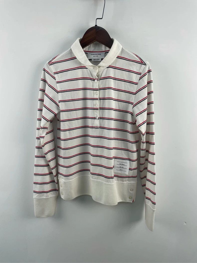 Thom Browne Thom Browne size42 stripe polo Size US XS / EU 42 / 0 - 1 Thumbnail