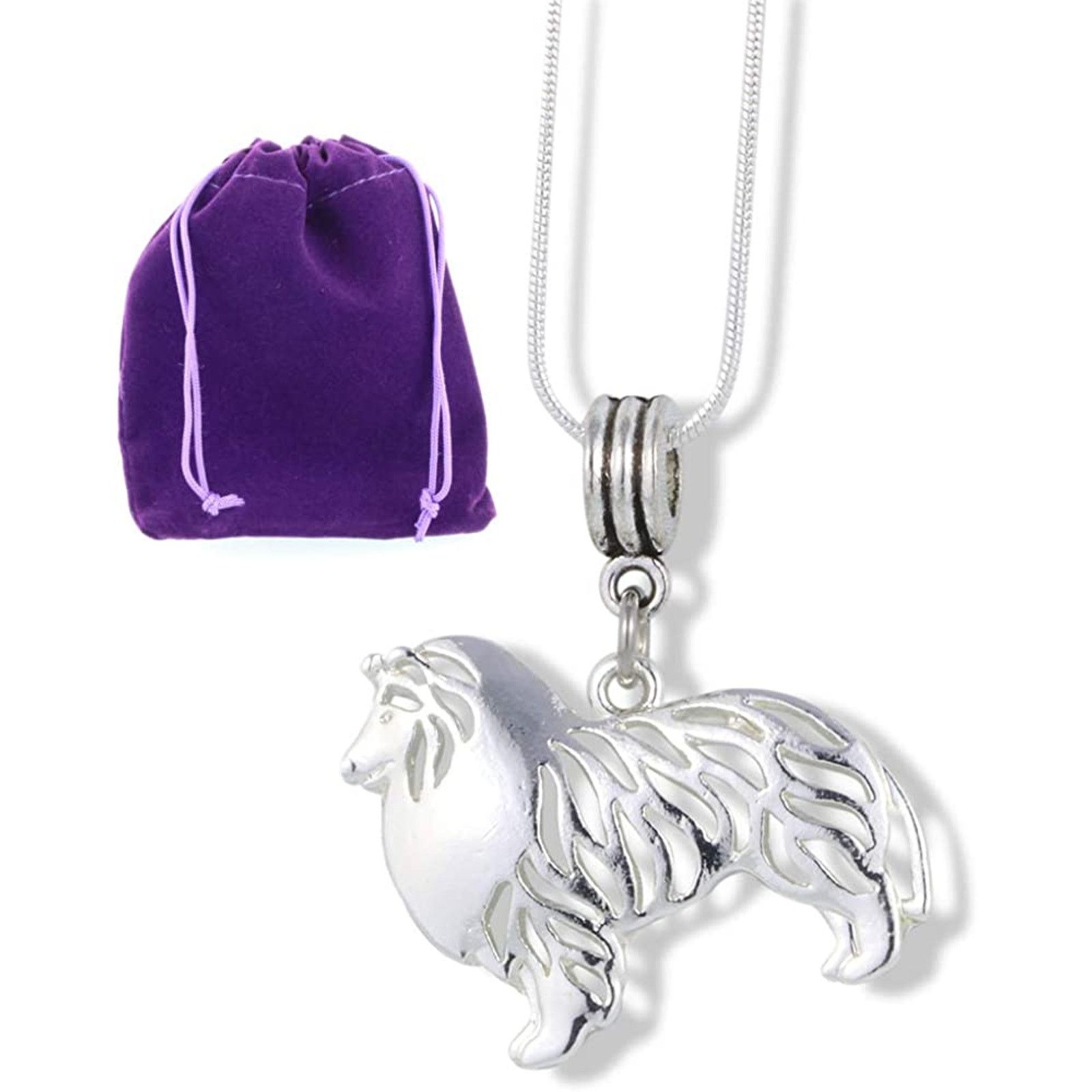 & Other Stories Collie Necklace | Dog Charm Snake Chain Pendant Size ONE SIZE - 1 Thumbnail