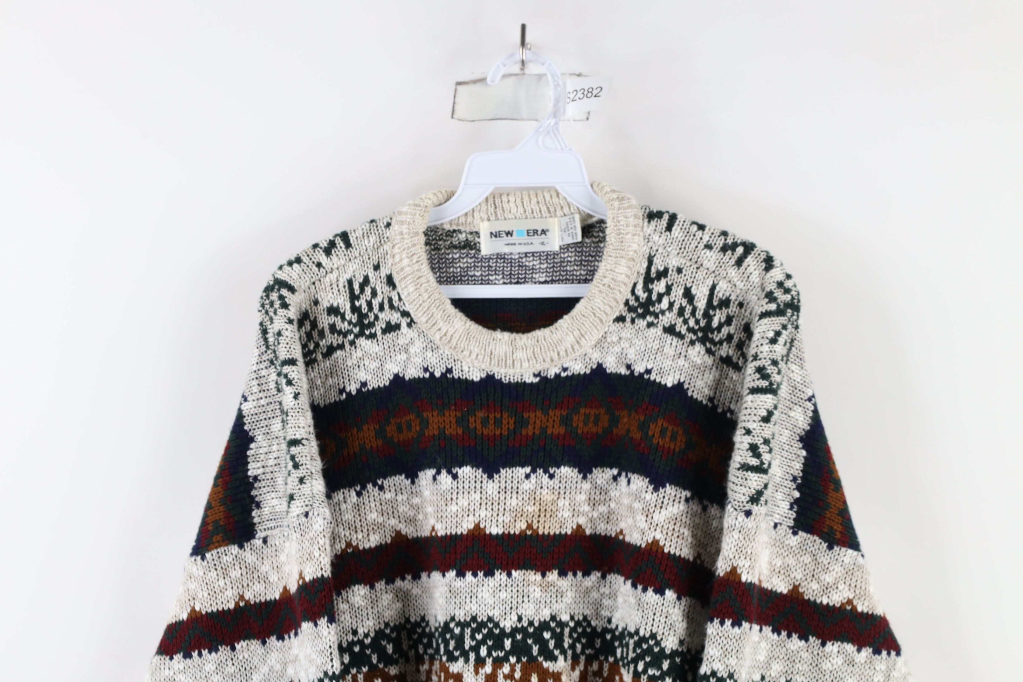 Vintage Vintage 90s Streetwear Fair Isle Knit Crewneck Sweater USA Size US XL / EU 56 / 4 - 2 Thumbnail