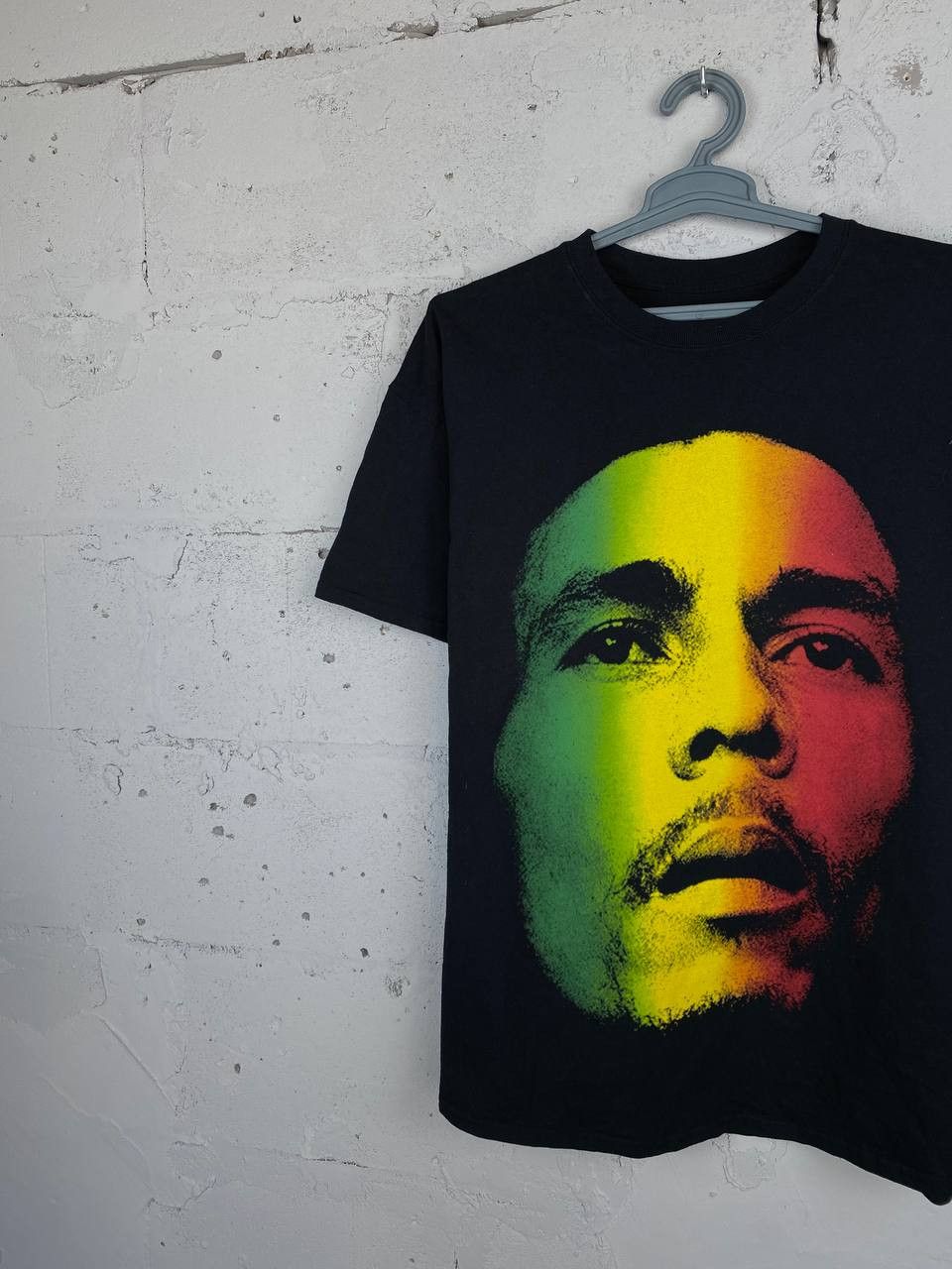 Bob Marley × Vintage × Zion Rootswear Vintage Y2K Bob Marley Big Print Zion Black T-Shirt Size US XL / EU 56 / 4 - 2 Thumbnail