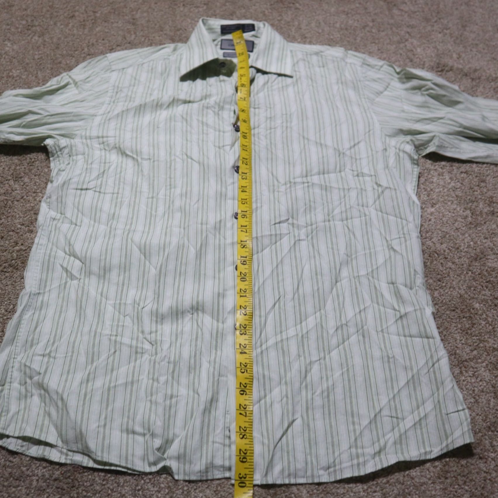 Liz Claiborne Claiborne Striped Button-Up Shirt Long Sleeve Men's Regular Size 15.5 Multicolor Casual Size US M / EU 48-50 / 2 - 6 Thumbnail