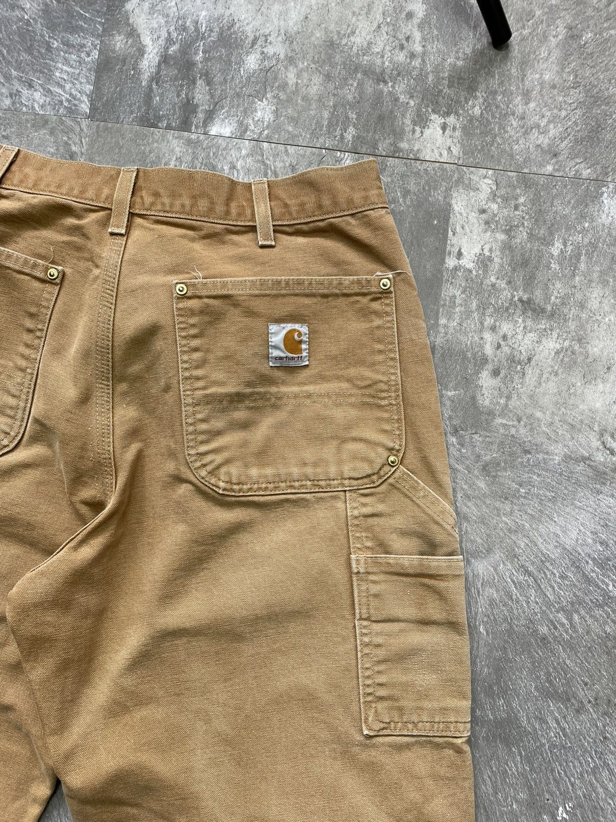 Carhartt Vintage Baggy Carhartt Double Knee Faded Tan Dirty Carpenter Size US 34 / EU 50 - 2 Thumbnail
