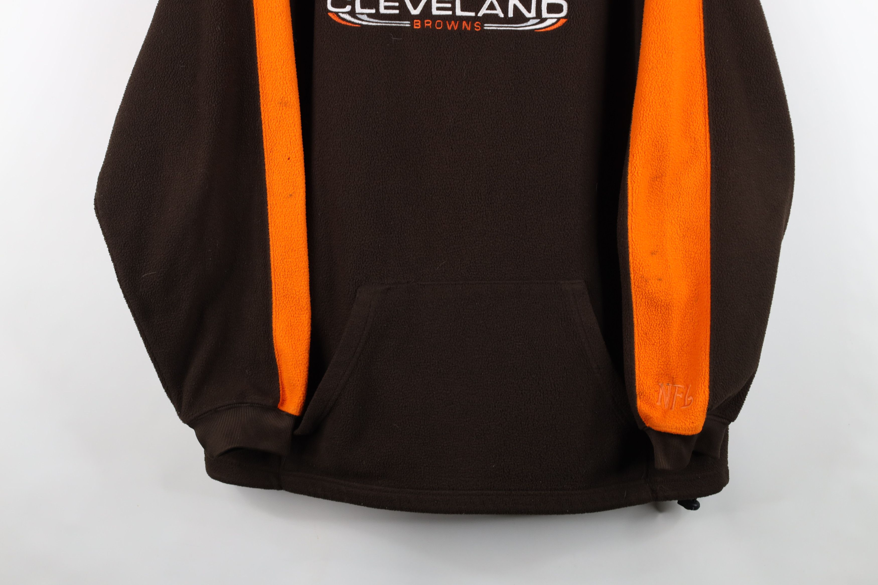 Vintage Vintage Spell Out Cleveland Browns Football Fleece Hoodie Size US L / EU 52-54 / 3 - 3 Thumbnail