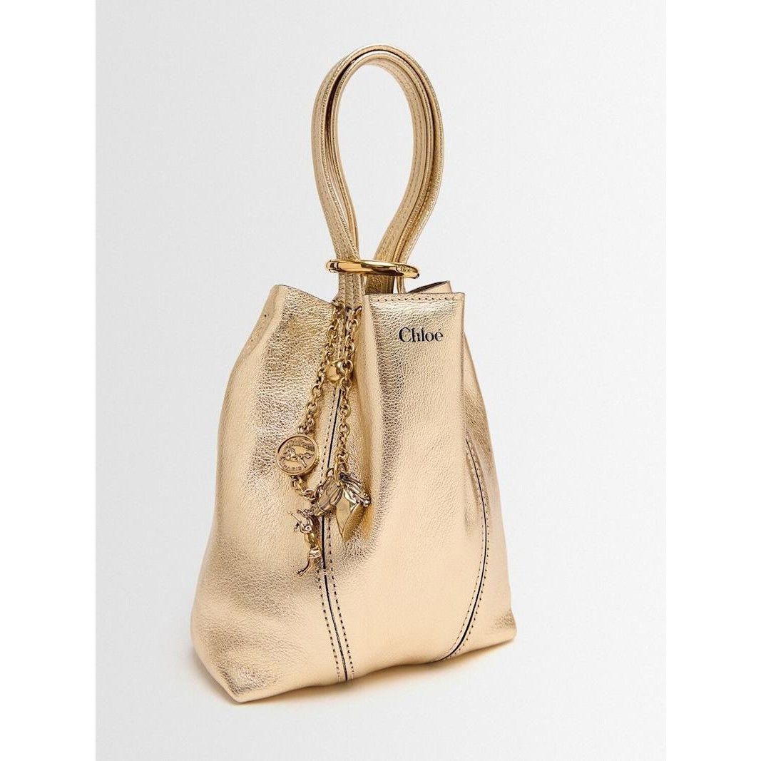 Chloe Chloe Spin Gold Leather Shoulder Bag New & Authentic Size ONE SIZE - 2 Thumbnail