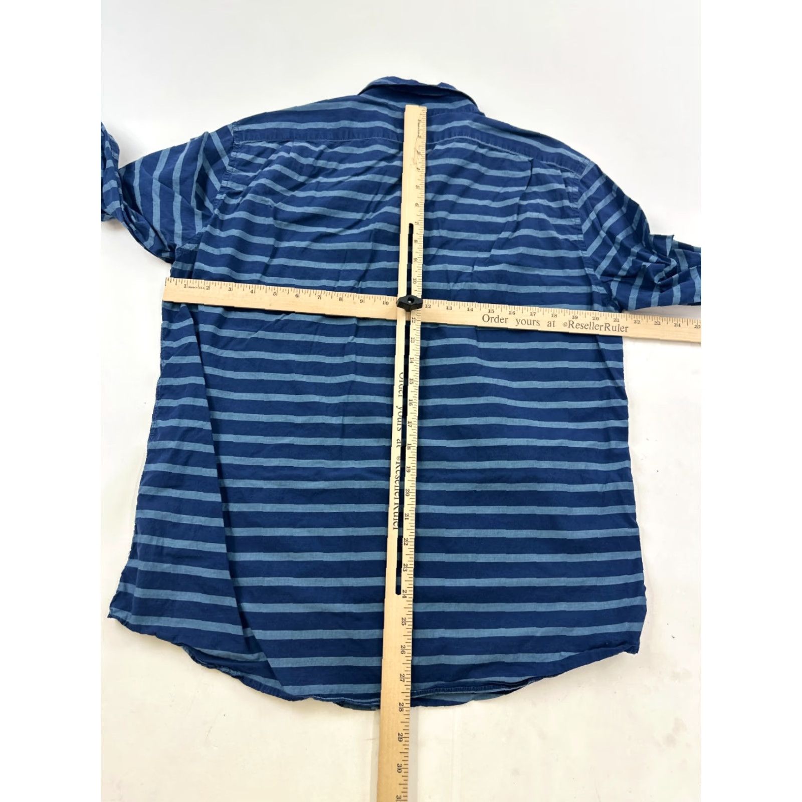 J.Crew J.Crew Shirt Mens Large Blue Gray Striped Slim Fit Lightweight Button Up Size US L / EU 52-54 / 3 - 5 Thumbnail