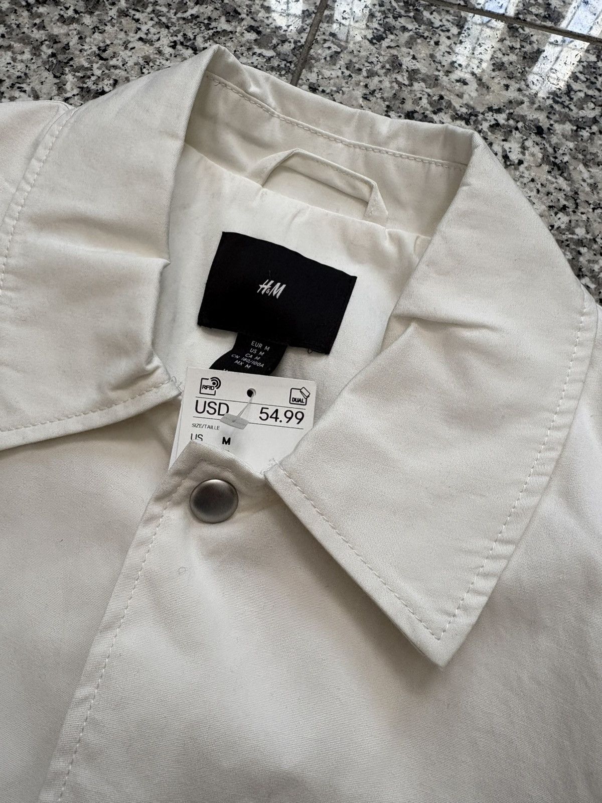 H&M Cream light jacket Size US M / EU 48-50 / 2 - 3 Thumbnail