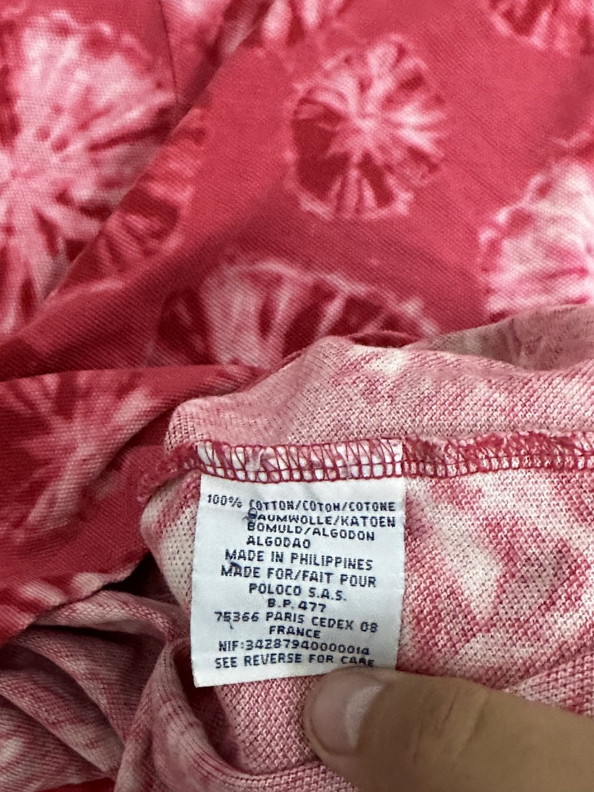 Vintage VIntage Ralph Lauren Tie-Dye Red Polo Shirt Mens Size L Size US L / EU 52-54 / 3 - 4 Thumbnail