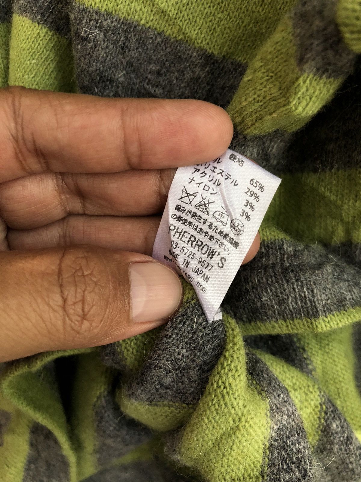 Japanese Brand × Pherrow's JAPANESE PHERROWS KNIT STRIPPED GRUNGE STYLE Size US L / EU 52-54 / 3 - 6 Thumbnail