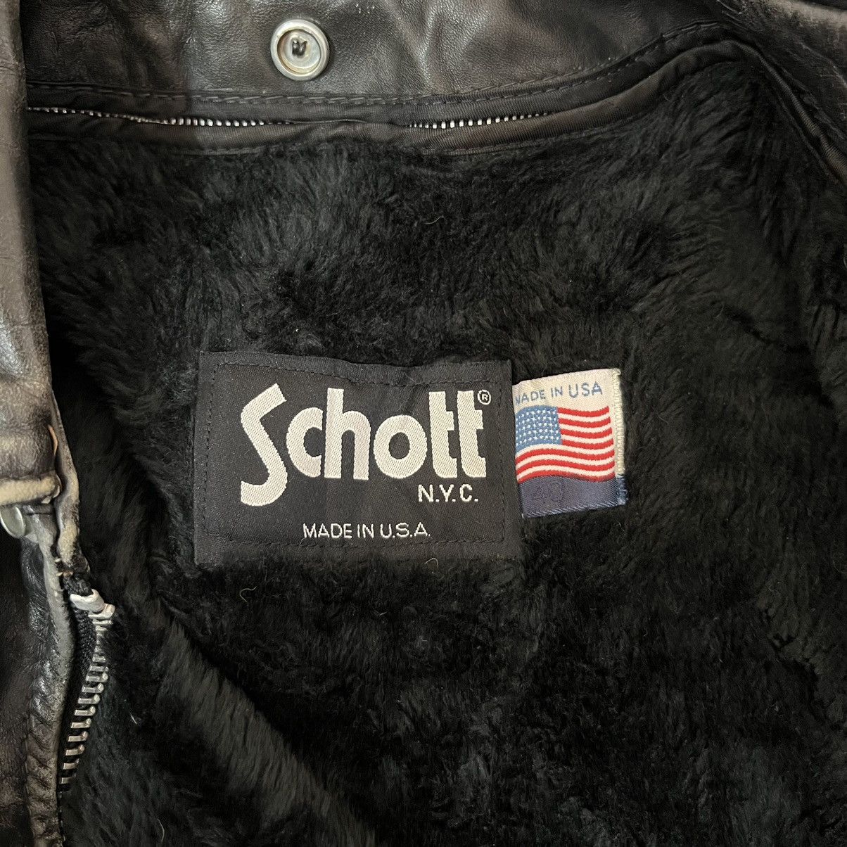 Schott 💥 1970s SCHOTT TYPE A-2 TOPGUN BLACK LEATHER JACKET Size US L / EU 52-54 / 3 - 11 Thumbnail