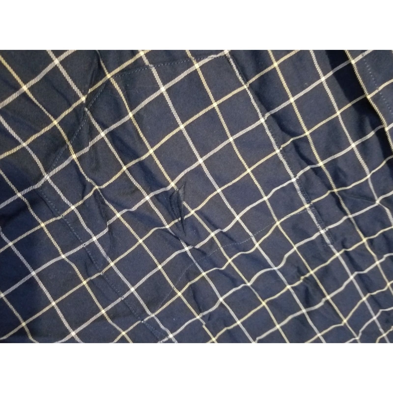 Nautica Nautica Mens Button-Up Dress Shirt XL Navy Blue Cotton Long Sleeve Button-Down Collar Casual Regular Fit Size 46R - 3 Thumbnail