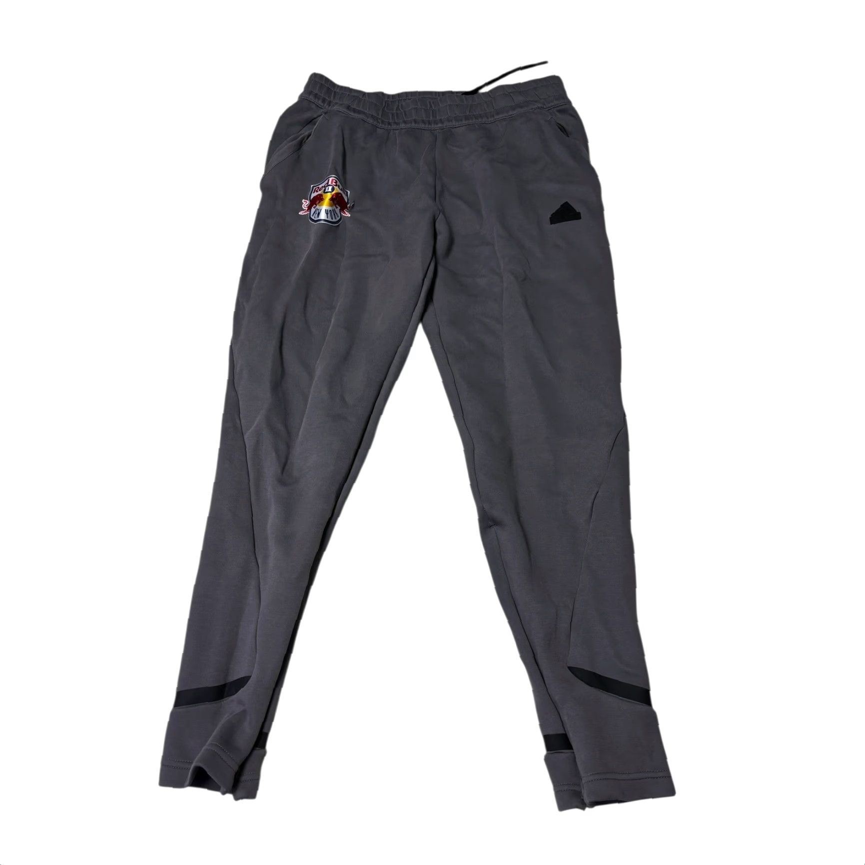 Adidas Adidas New York Red Bulls MLS Game Day Track Pants Mens 32 32x28 Gray Elastic Pockets Athletic Soccer Casual Size US 32 / EU 48 - 2 Thumbnail
