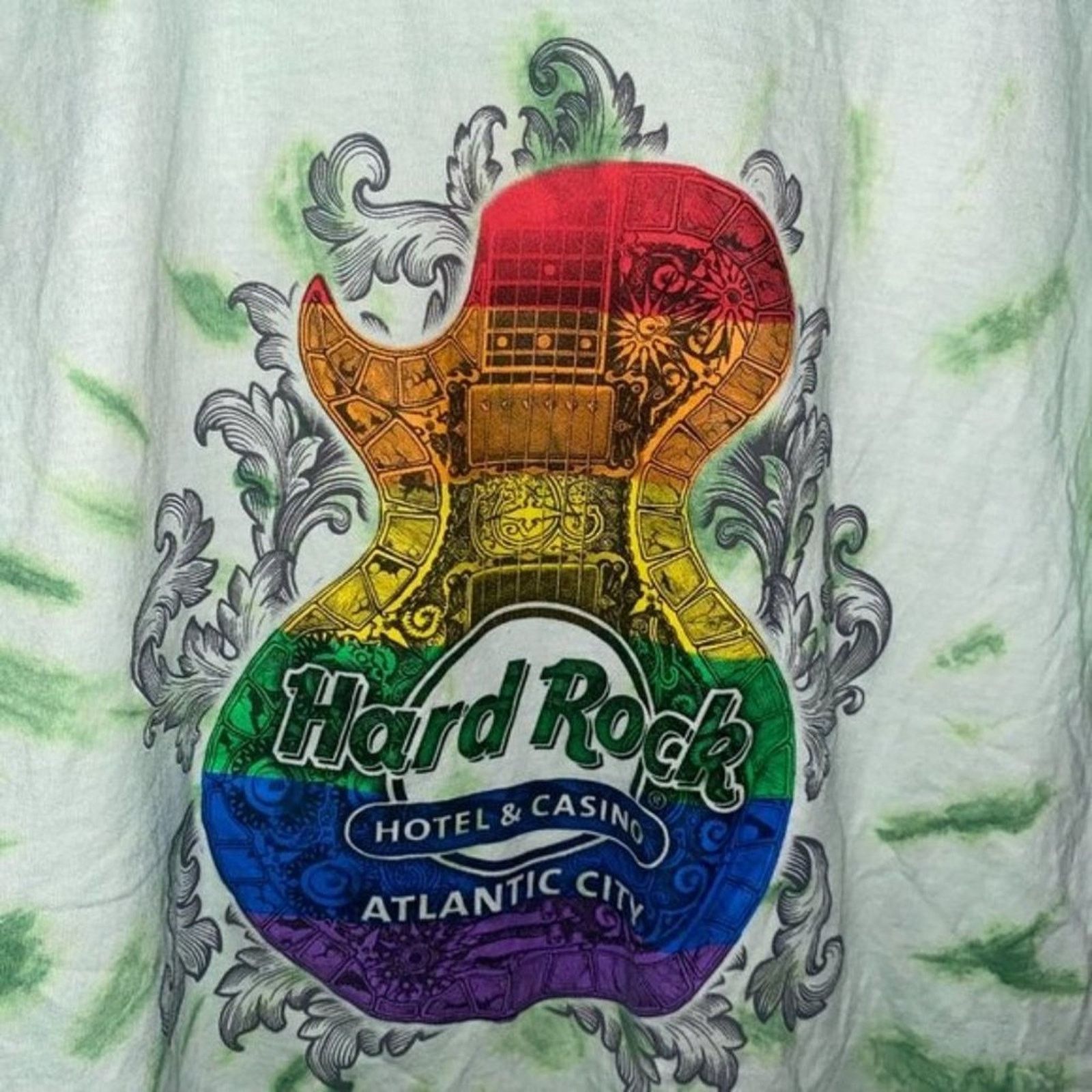 Hard Rock Cafe Hard Rock Custom Green Tie Dye Graphic T-Shirt XL Size US XL / EU 56 / 4 - 3 Thumbnail